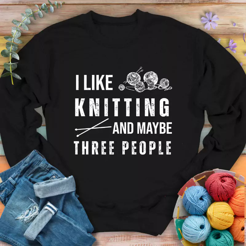 Knitting & 3 People Sweatshirt
