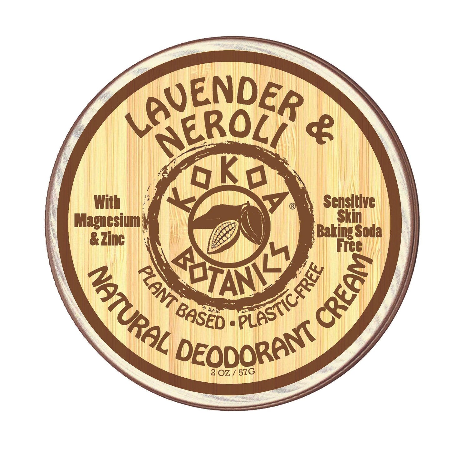 Lavender & Neroli - Natural Deodorant Cream - Sensitive Skin - Baking Soda Free - 2.5 oz