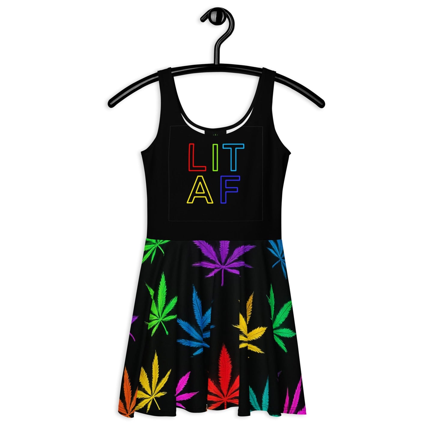 Lit Af Neon 420 Skater Dress