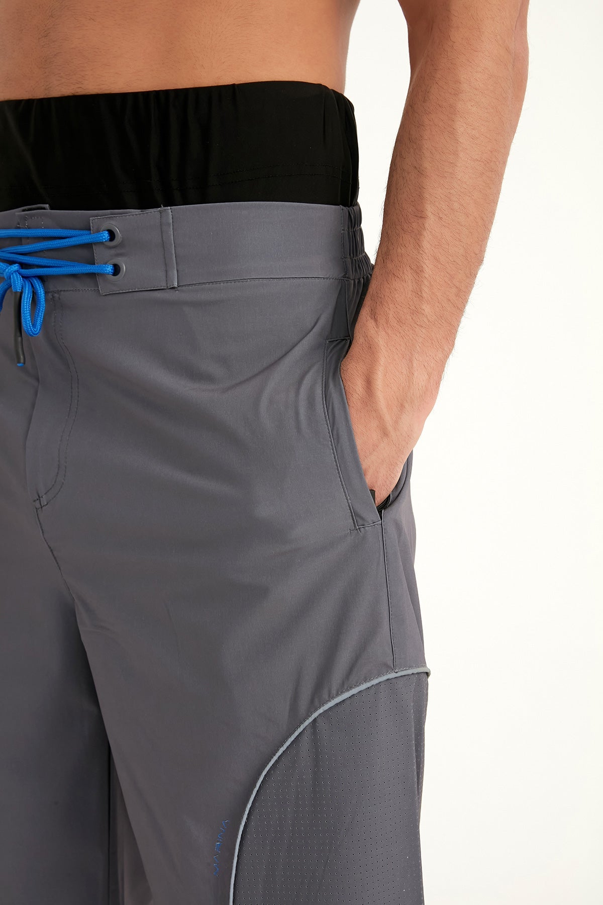 Marina Gray Men's Modest Swim Shorts – S2501-1