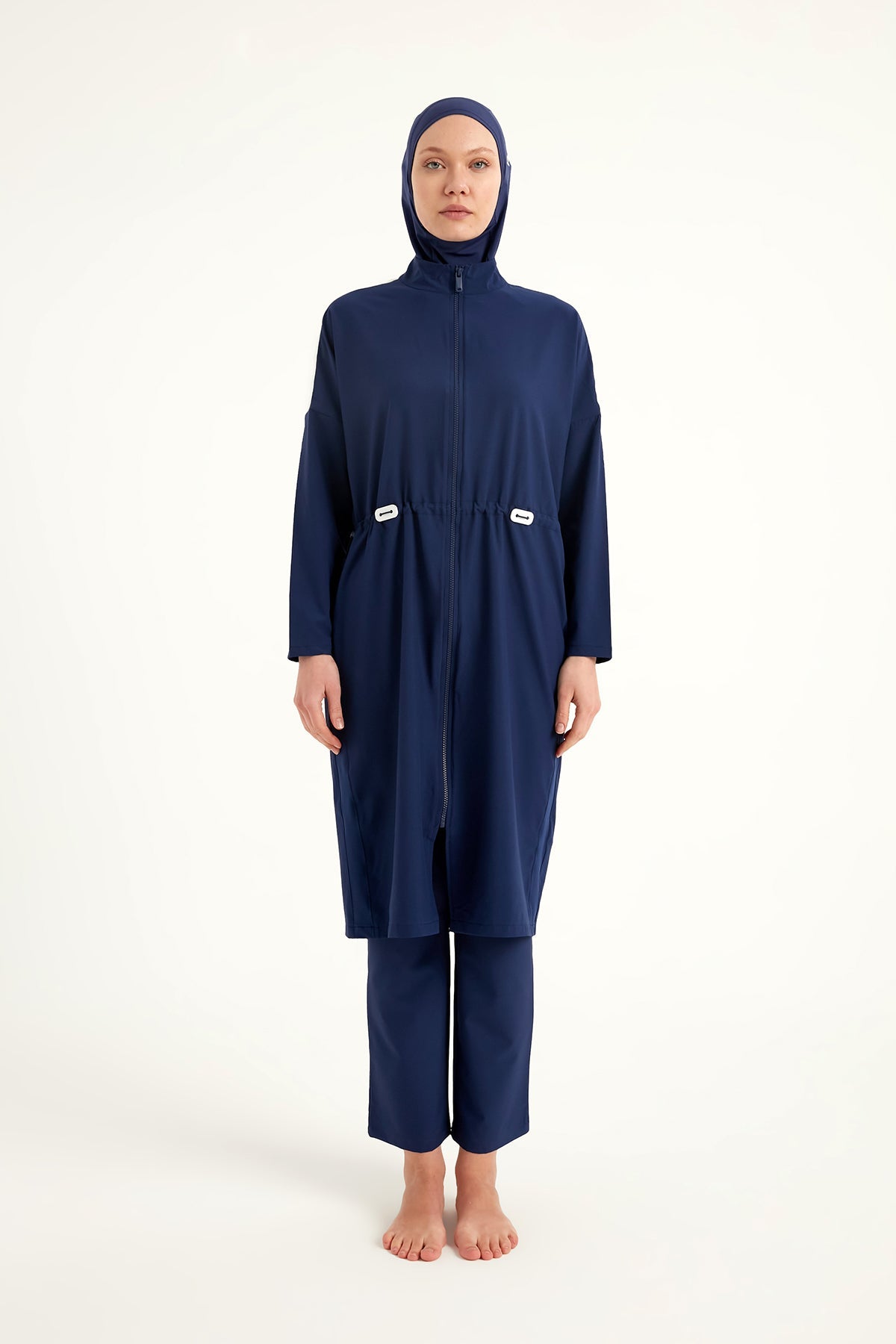 Navy Full Coverage Modest Swimwear Burkini Set M2507-2
