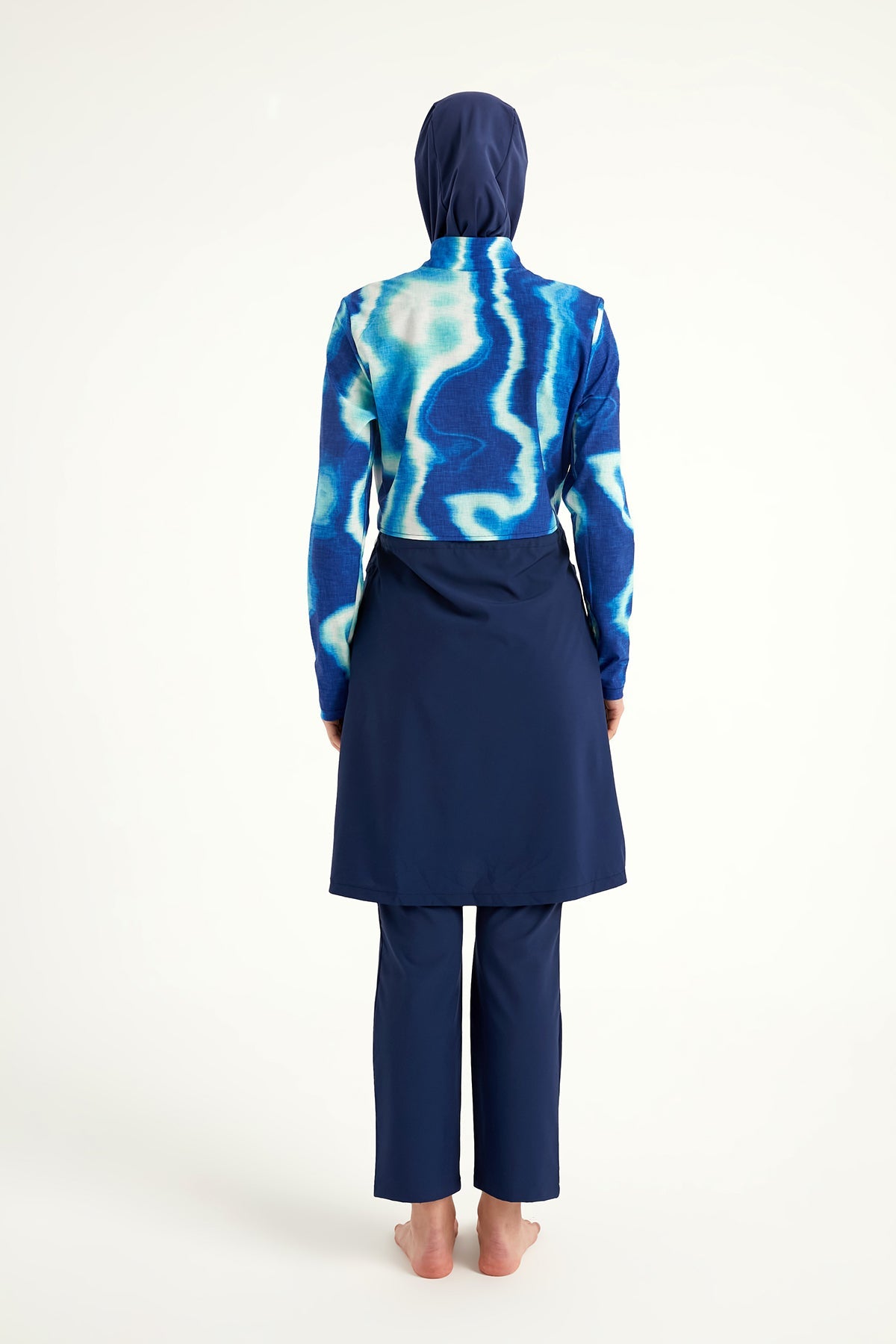 Navy Full Coverage Modest Swimwear Burkini Set M2530-2