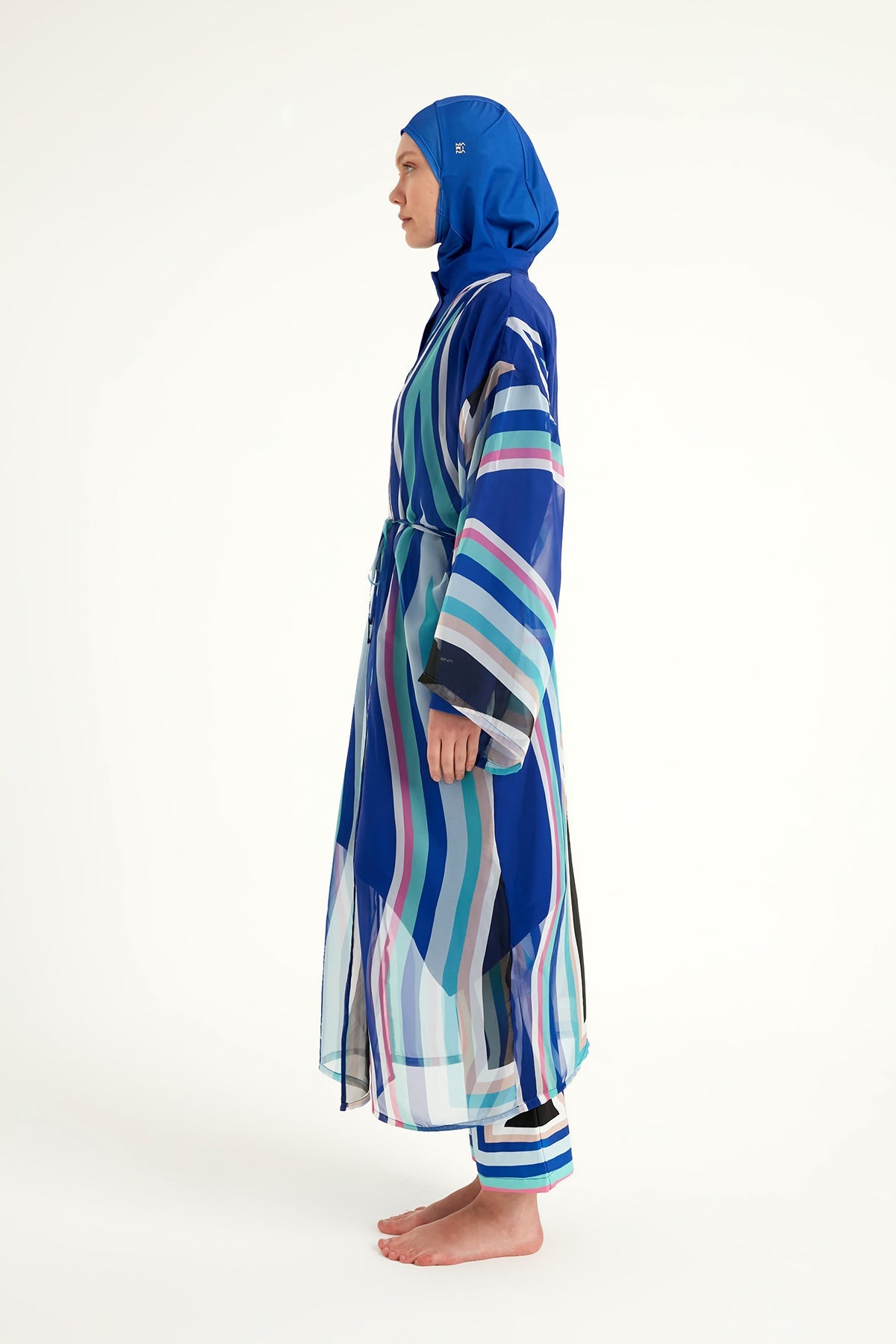 Silky Modest Swim Kimono – Lightweight Full Coverage Beach Cover P2503-2