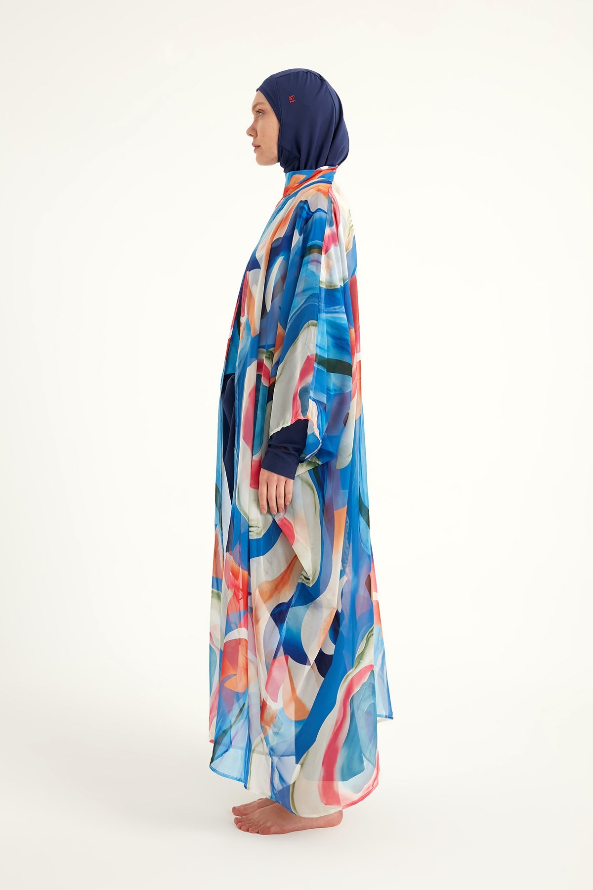 Marina Multicolor Silk-Touch Kimono - P2508