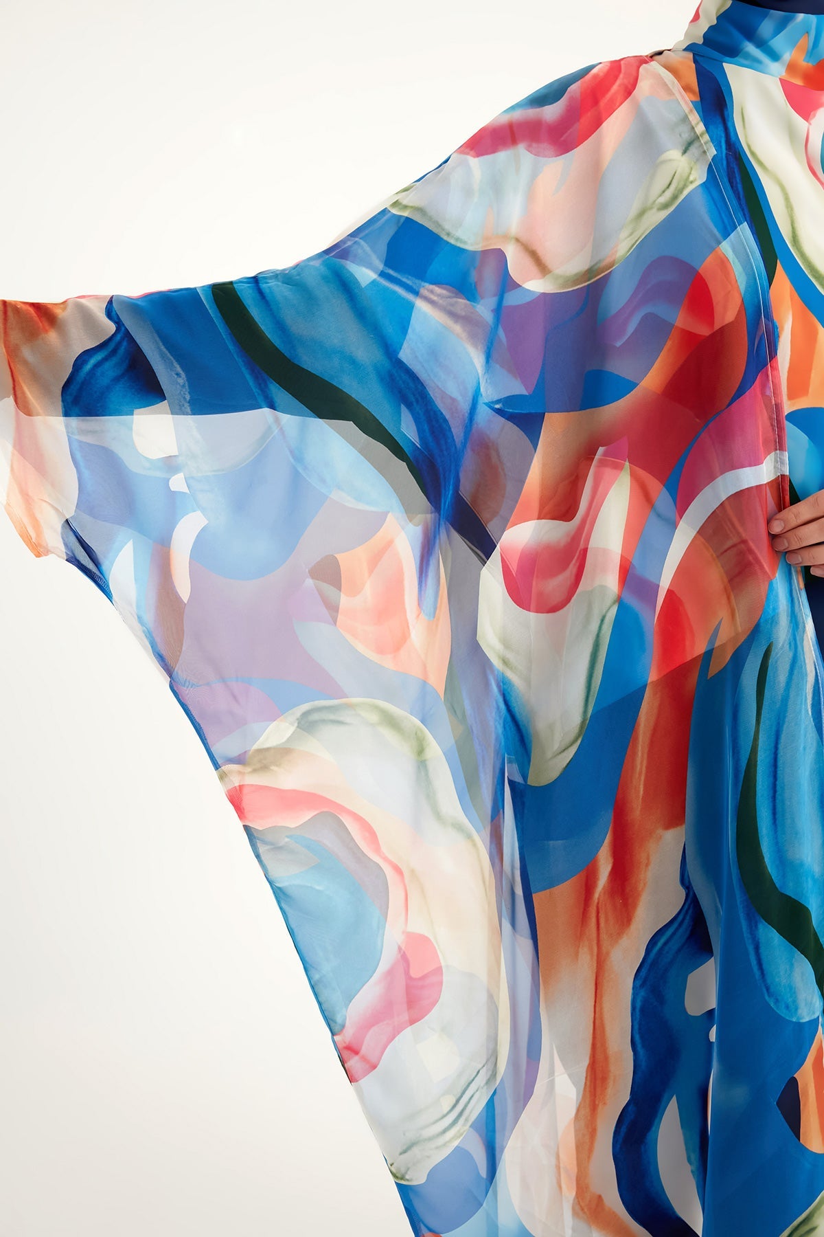 Marina Multicolor Silk-Touch Kimono - P2508