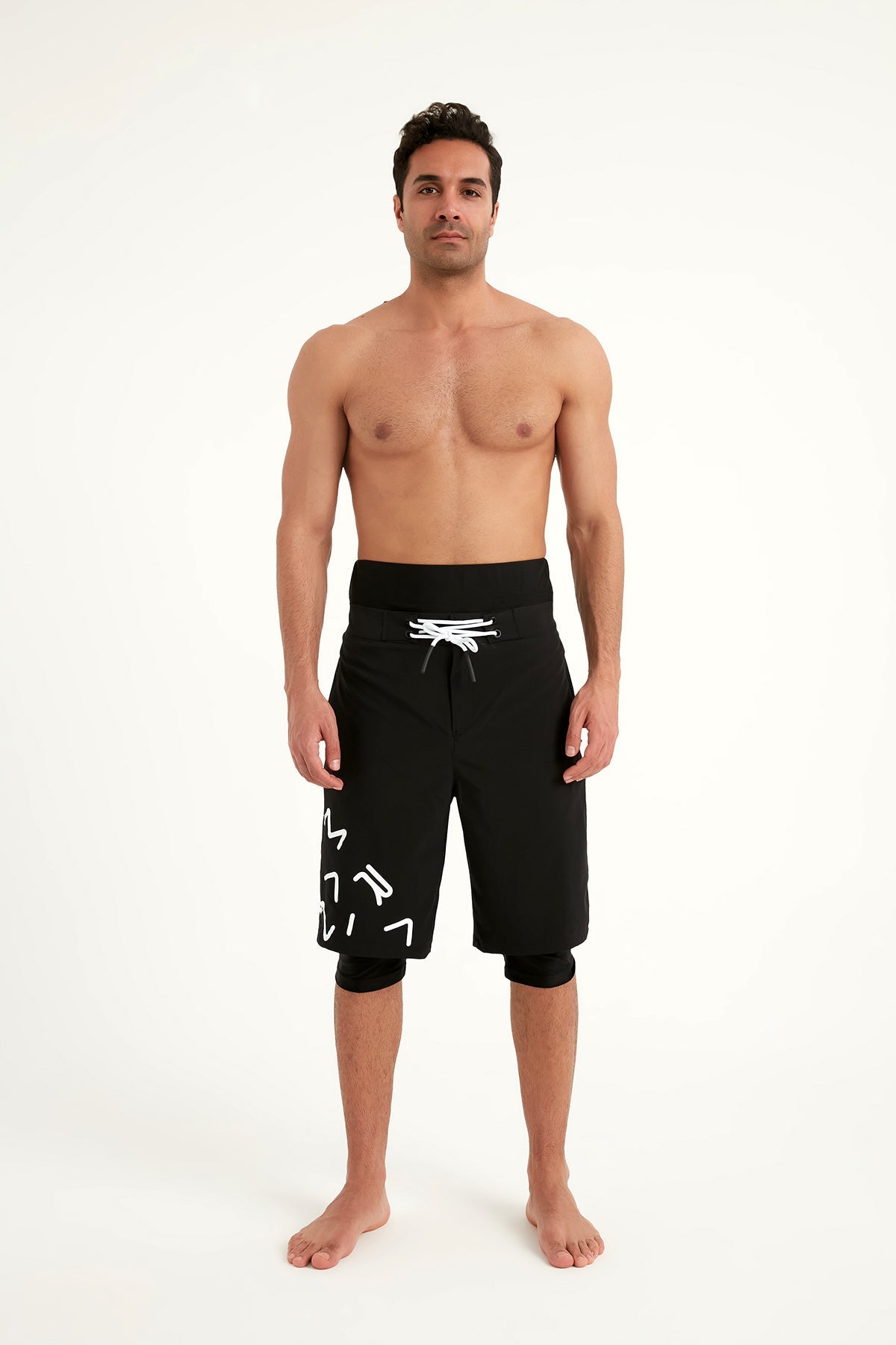 Marina Black Modest Men’s Swim Shorts - S2503-1