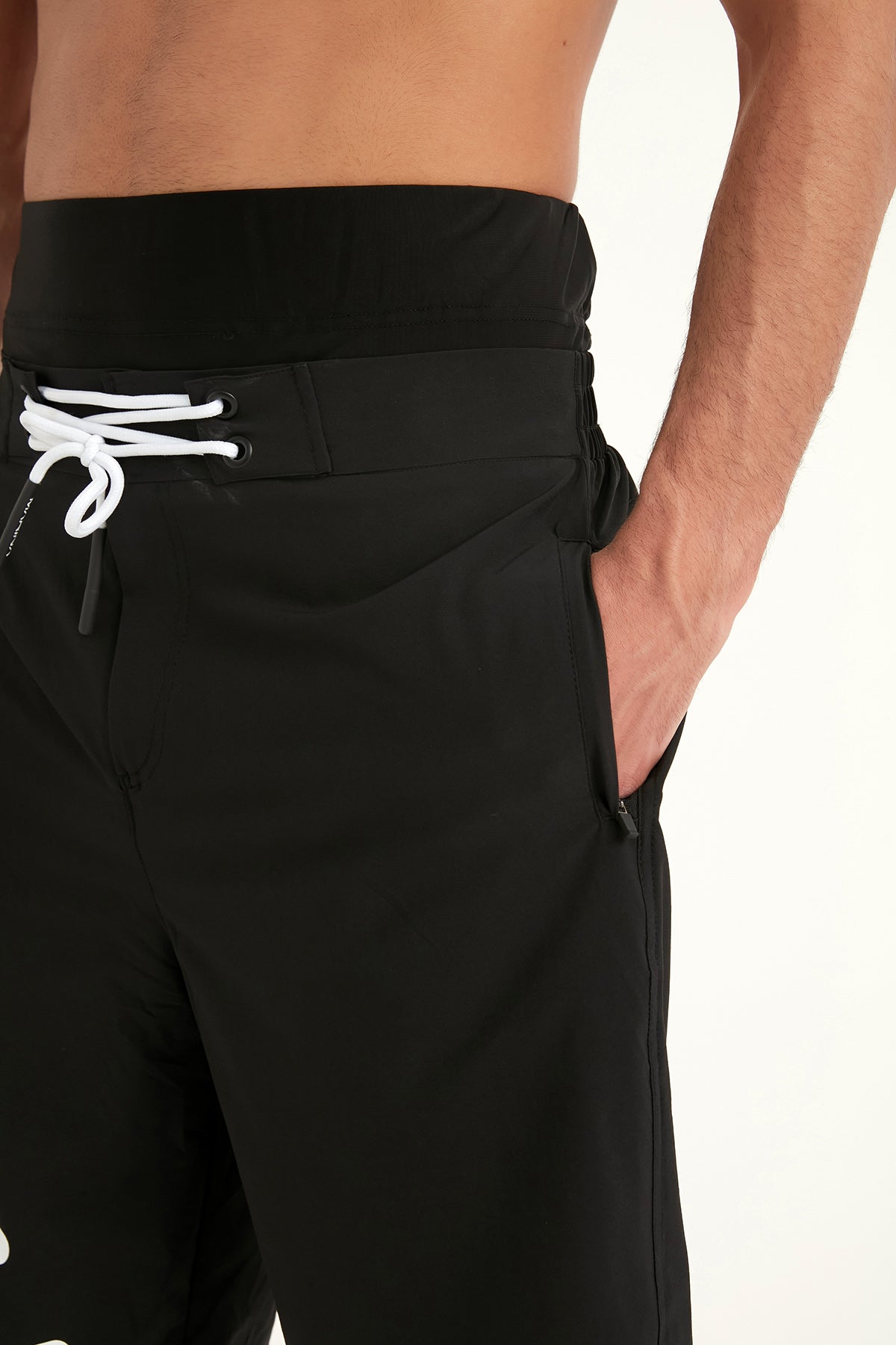 Marina Black Modest Men’s Swim Shorts - S2503-1