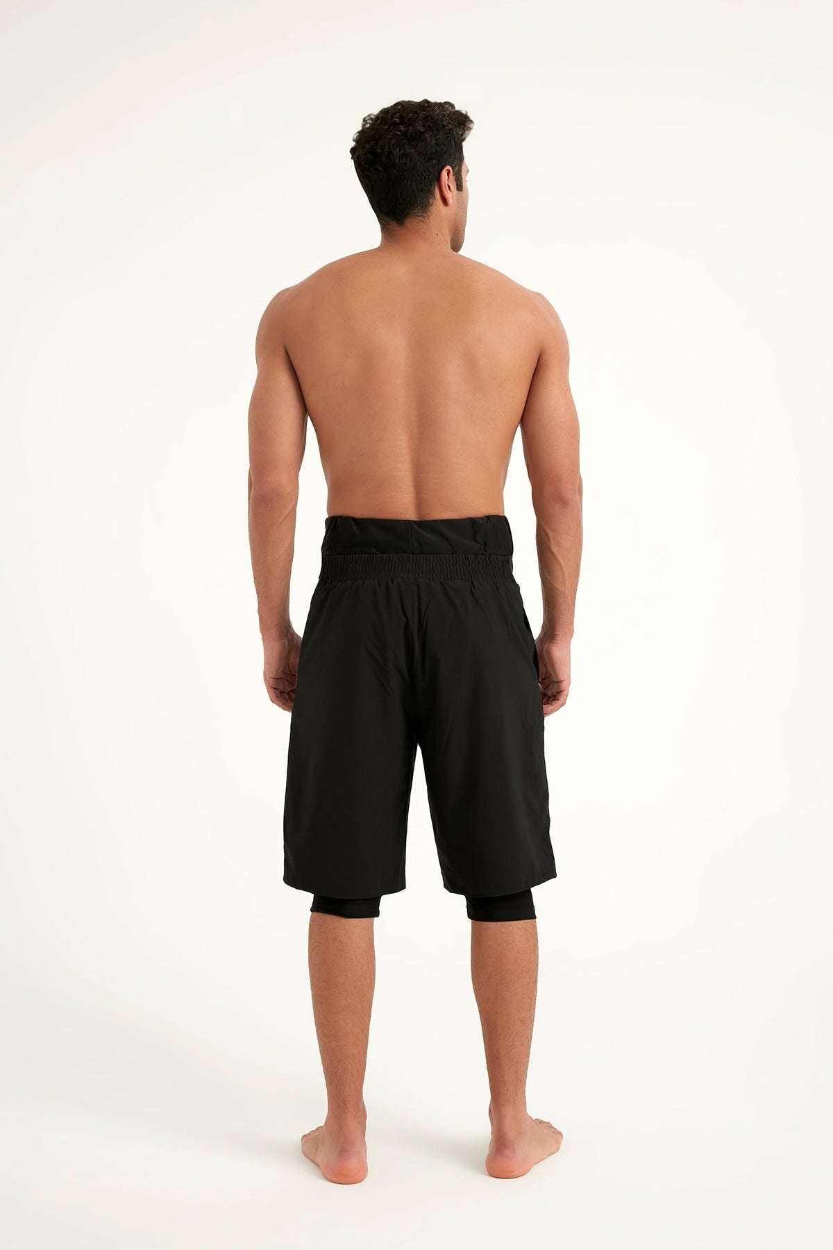 Marina Black Modest Men’s Swim Shorts - S2503-1