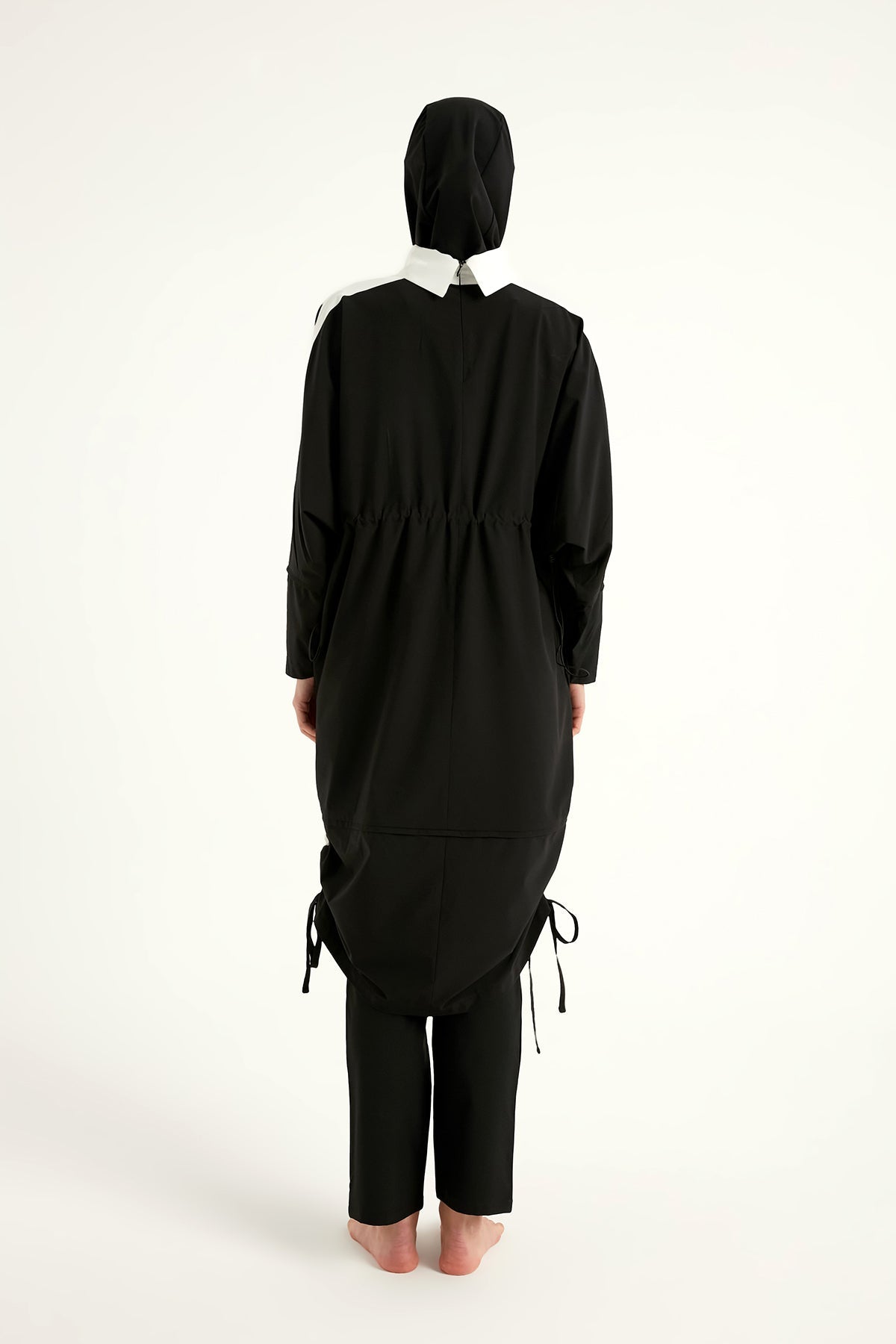Black Full Coverage Modest Swimwear Burkini Set M2521-3