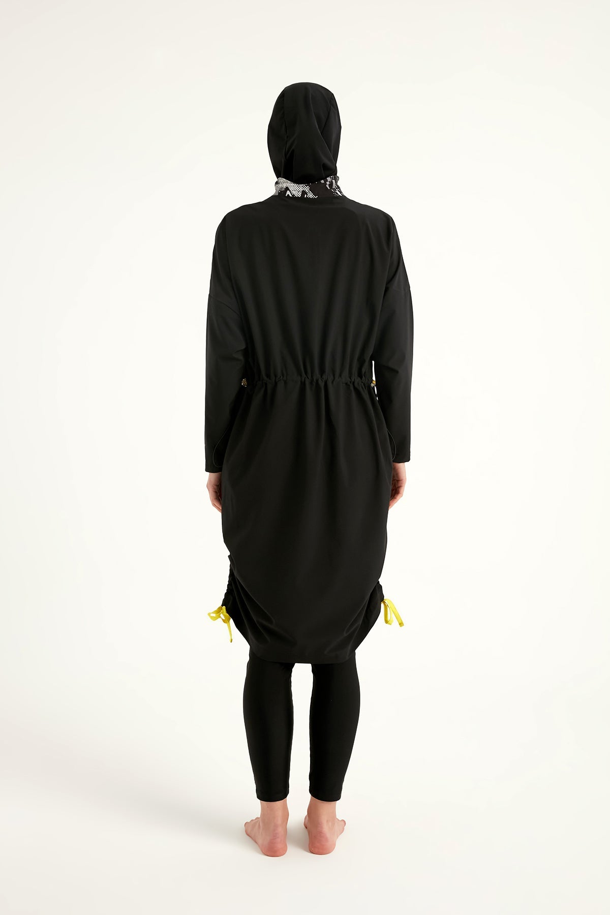 Black Full Coverage Modest Swimwear Burkini Set M2536