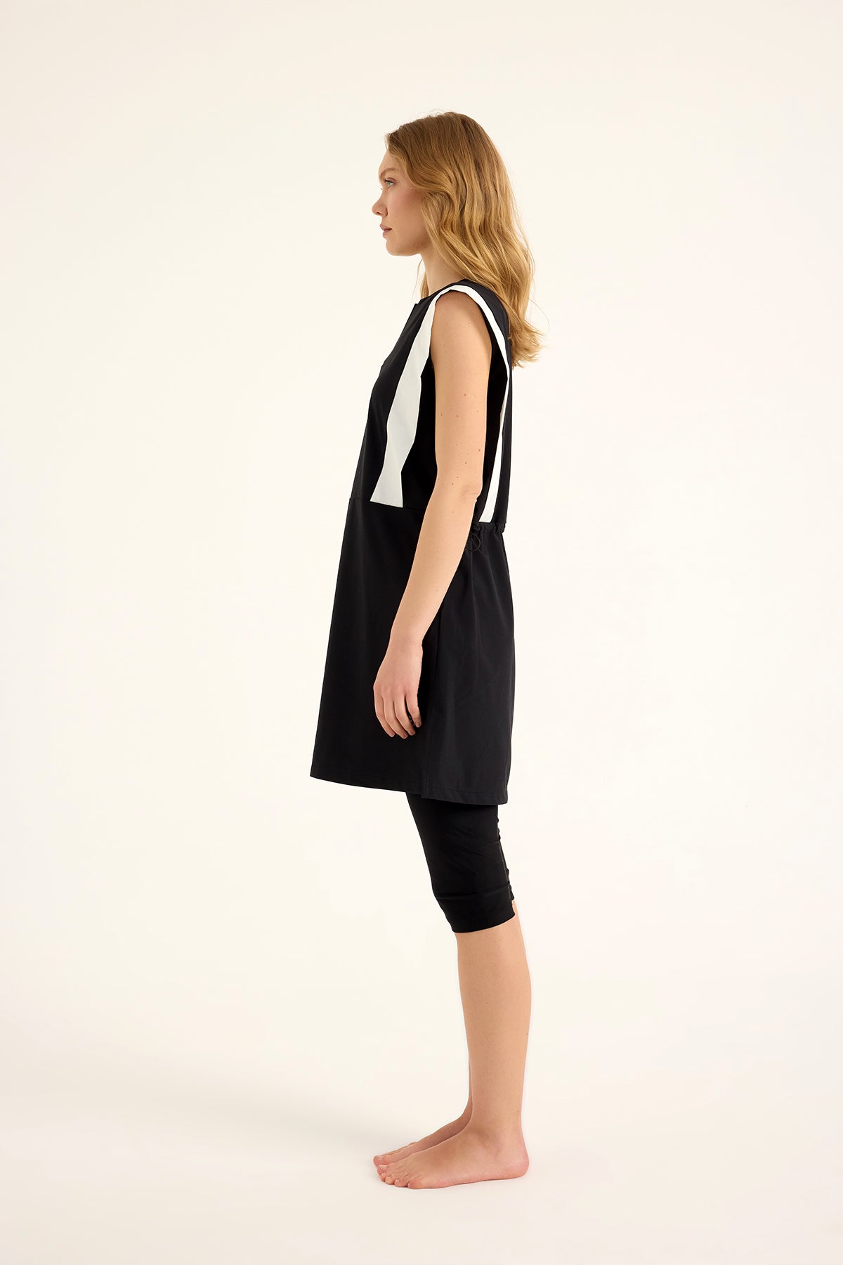 Marina Black Modest Half-Coverage Swimsuit - H2511