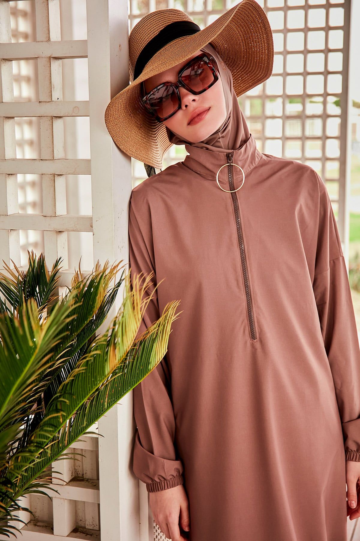 Woven Mink Burkini Modest Swimwear M2405