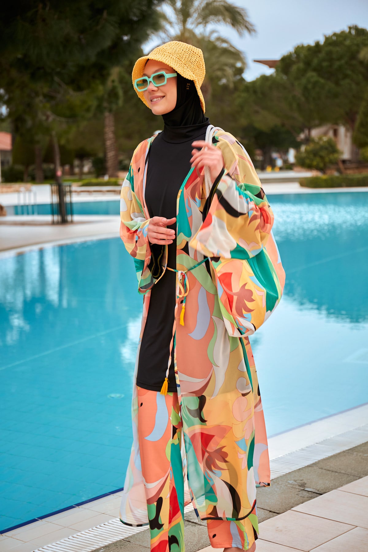 Lycra Black Burkini Modest Swimwear M2473