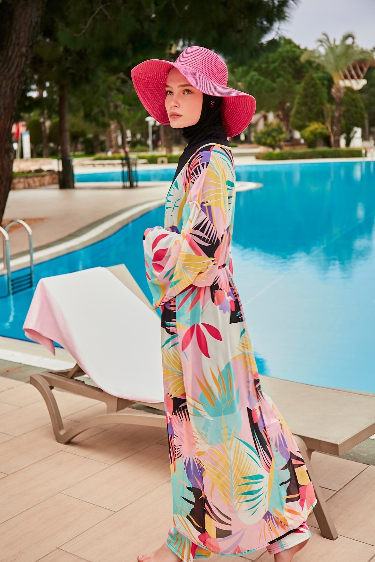 Lycra Black Burkini Modest Swimwear M2480