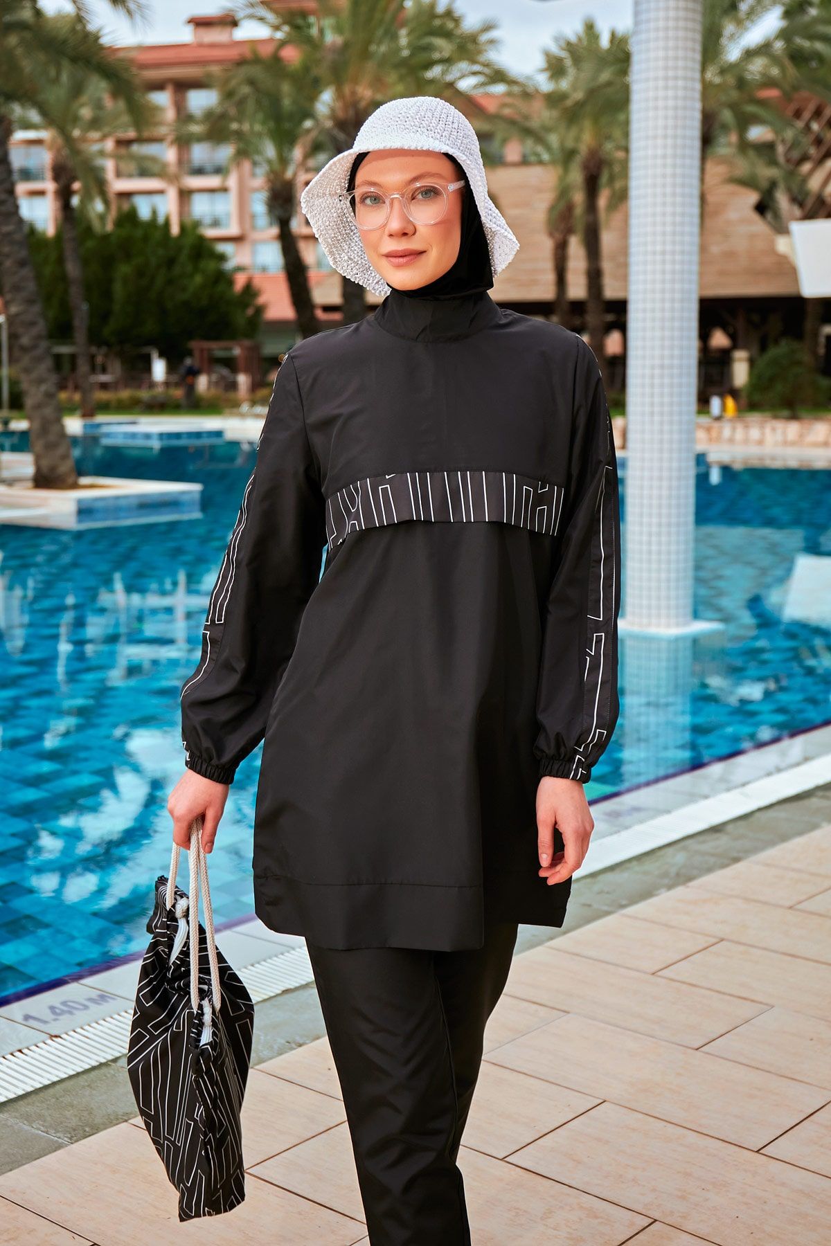 Colourful Burkini Modest Swimwear R2416
