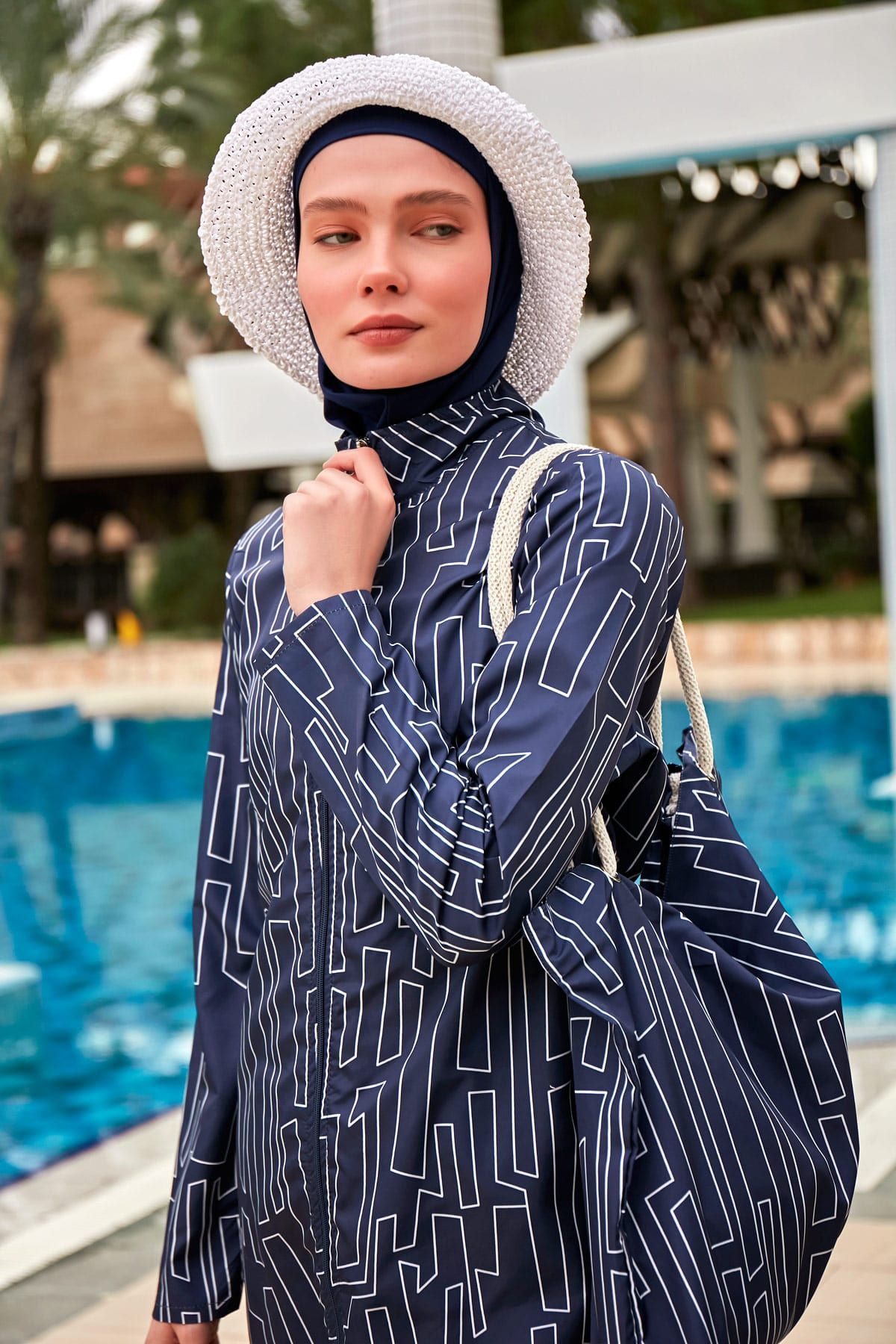 Colourful Burkini Modest Swimwear R2402