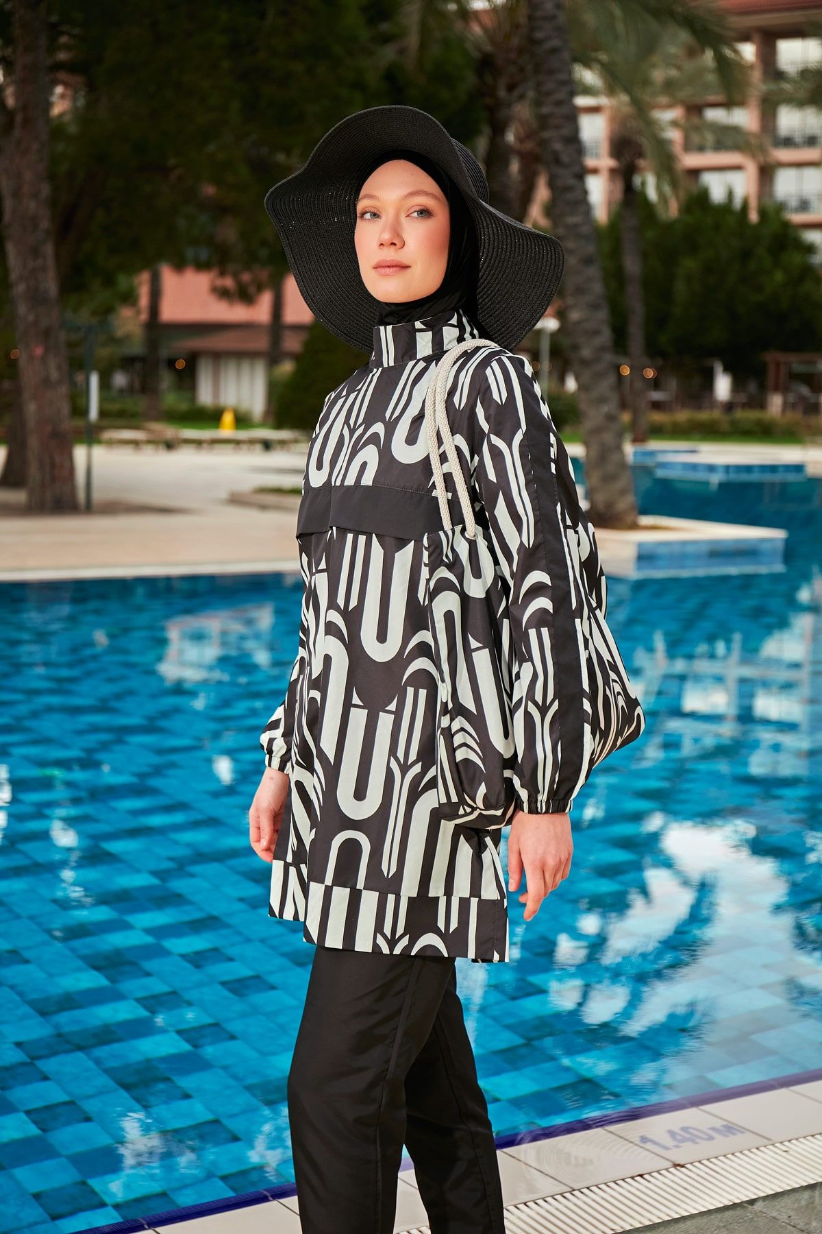 Colourful Burkini Modest Swimwear R2412