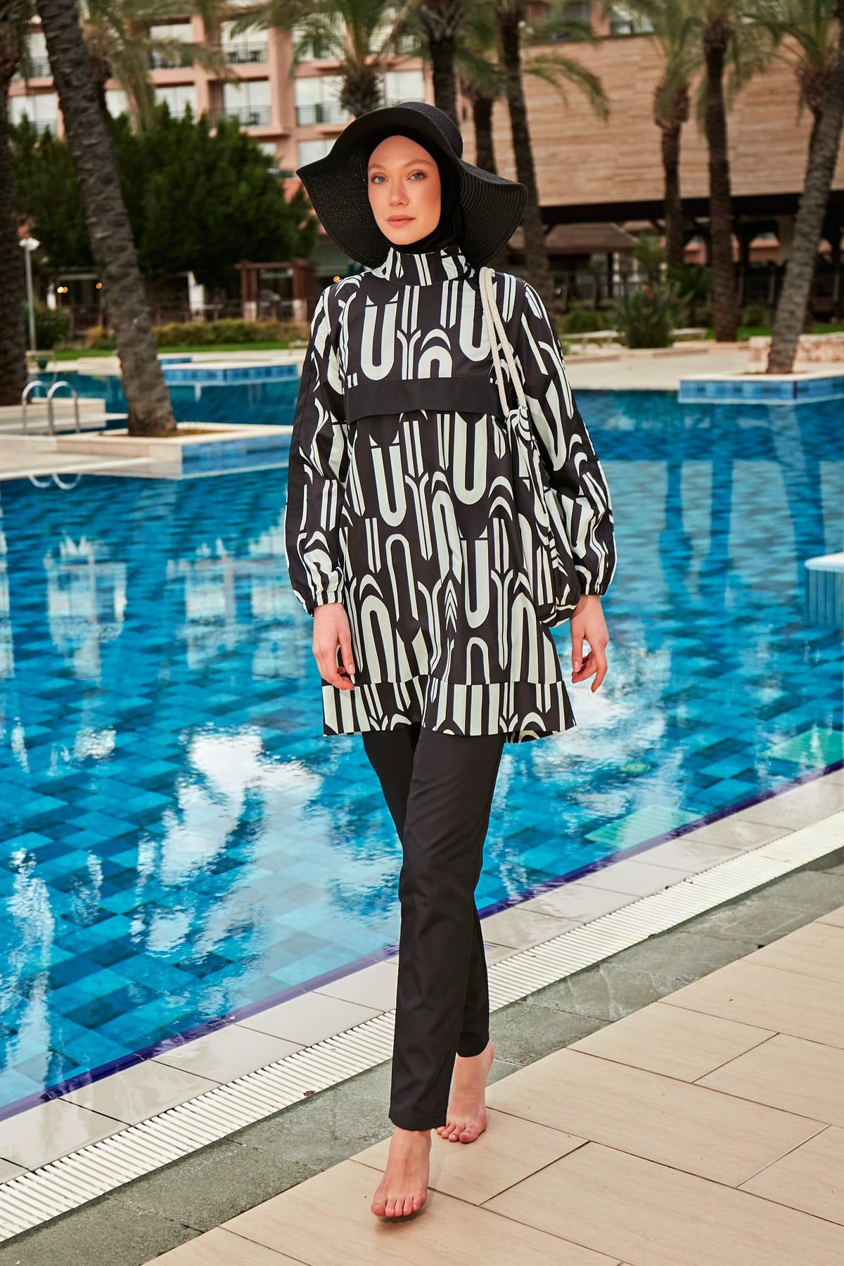 Colourful Burkini Modest Swimwear R2412