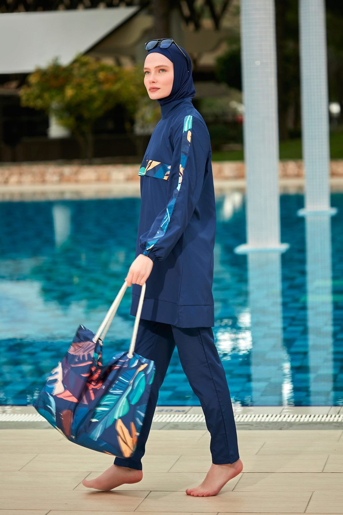 Colourful Burkini Modest Swimwear R2413