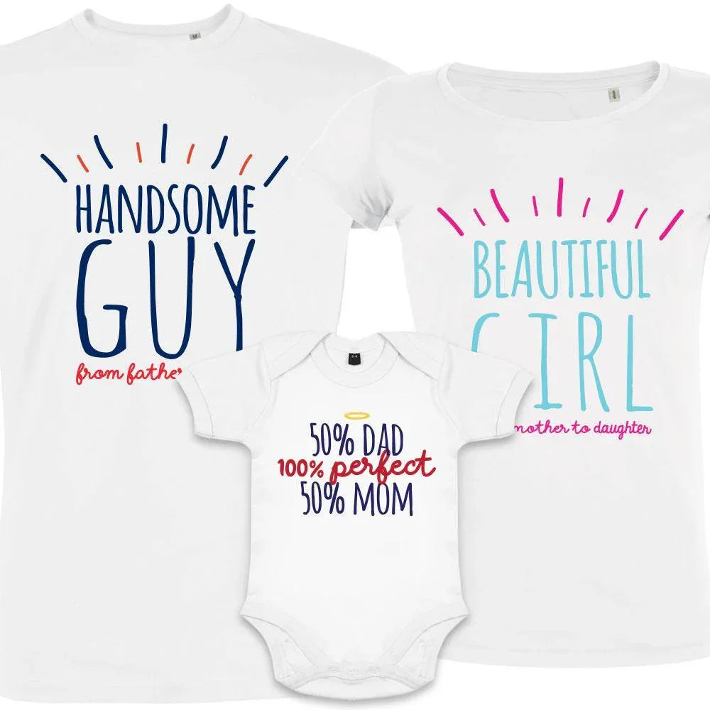 Perfect Family Boy Matching Family Organic Tees (Set of 3)