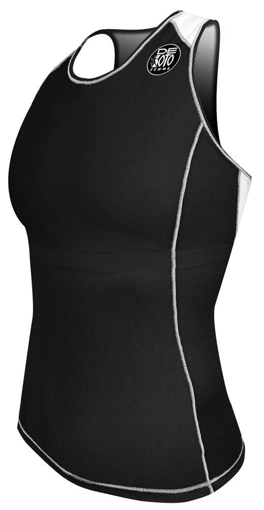 De Soto Forza Riviera Women's Tri Top w/ 3 pockets, Black/White (Small)