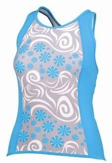 SheBeest Kona Tri Top, White/Blue, X-Small