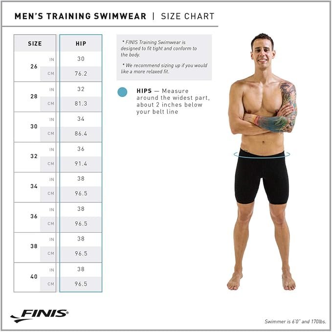 FINIS Men's Standard Brief, Solid Black, 30