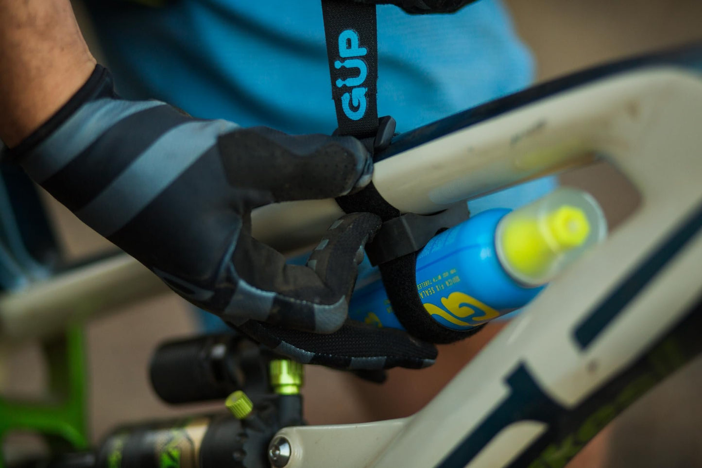 GUP (GÜP) Industries Holster Utility Strap Carry Solution With Non-Slip Rubber Grommet To Protect Bike Frame