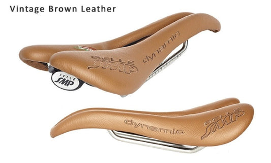 Selle SMP Dynamic Saddle with Steel Rails (Vintage Brown)