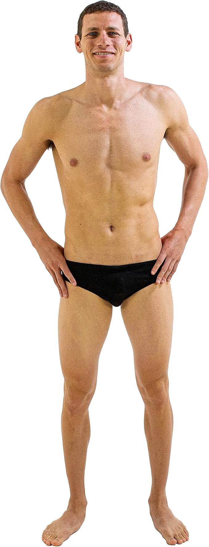 FINIS Men's Standard Brief, Solid Black, 30
