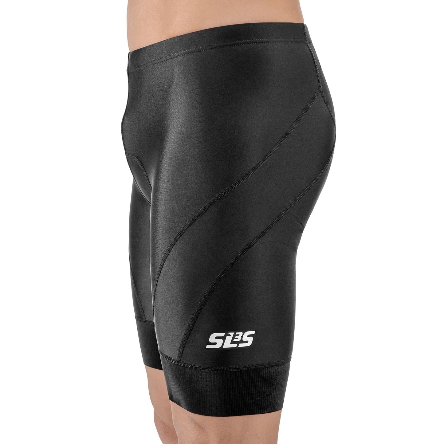 SLS3 FX Men's 8" Triathlon Shorts, Black (Small)