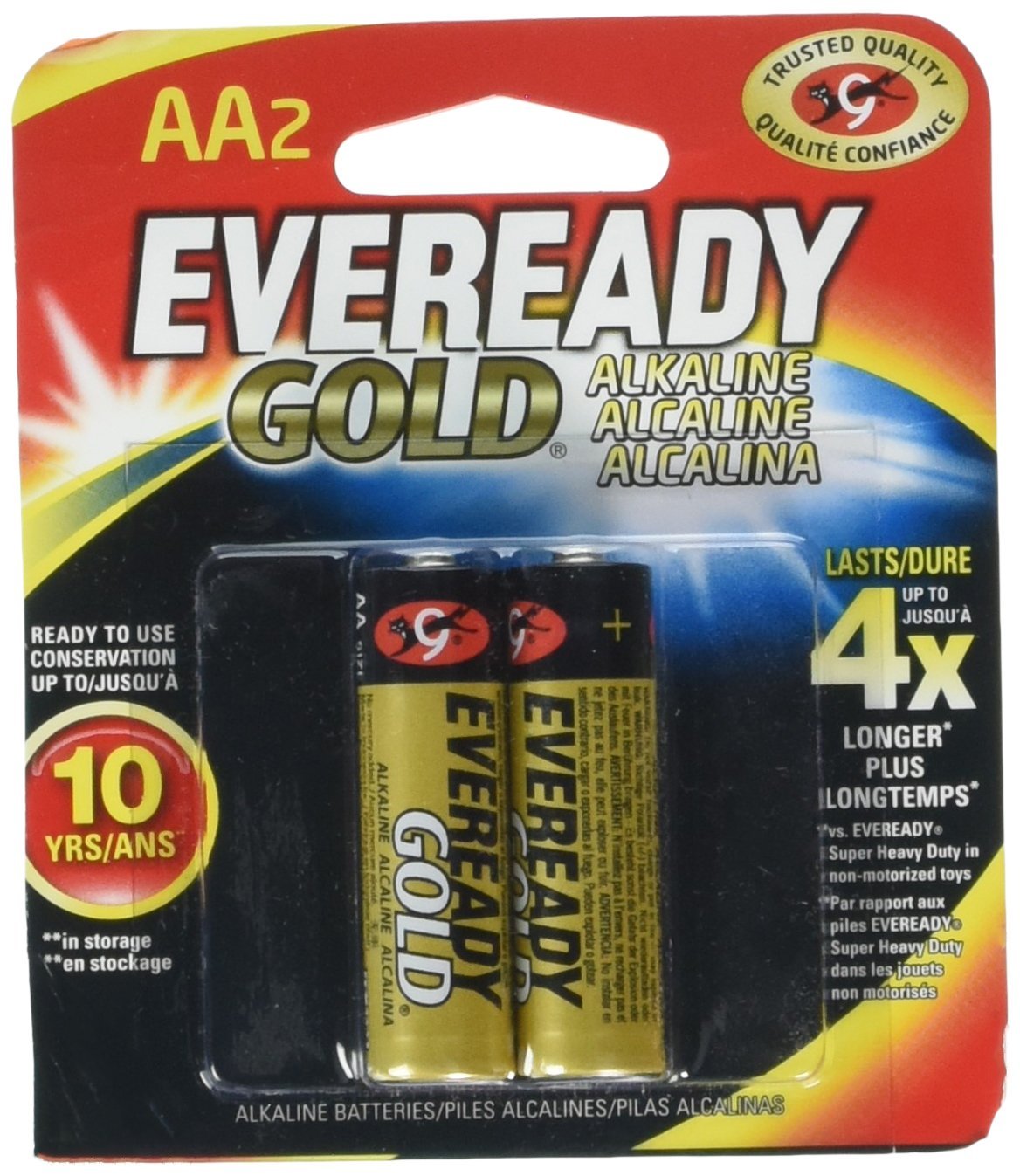 Energizer AA-2 Eveready AA Alkaline Battery 2-Pack