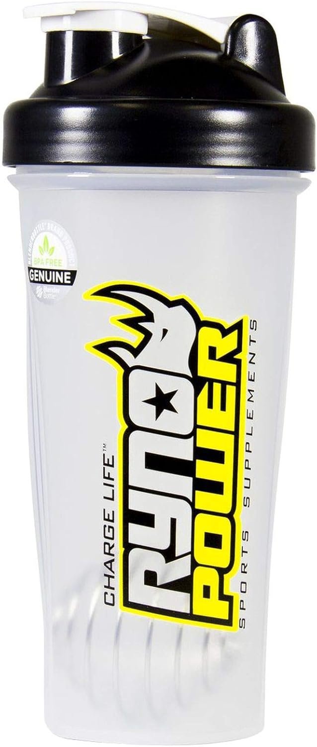 Ryno Power Blender Bottle - Black - 28oz