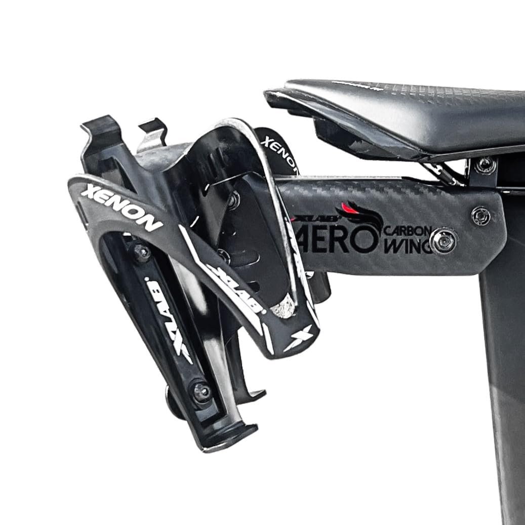 XLAB AERO Carbon Wing System Xenon Rear Hydration with HIGH Grip Cages for Triathlon