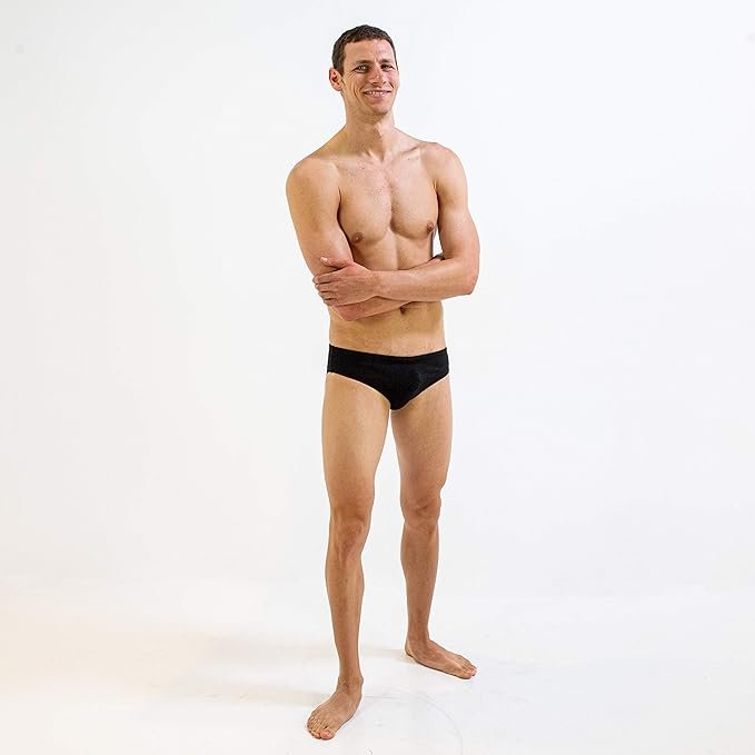 FINIS Men's Standard Brief, Solid Black, 30