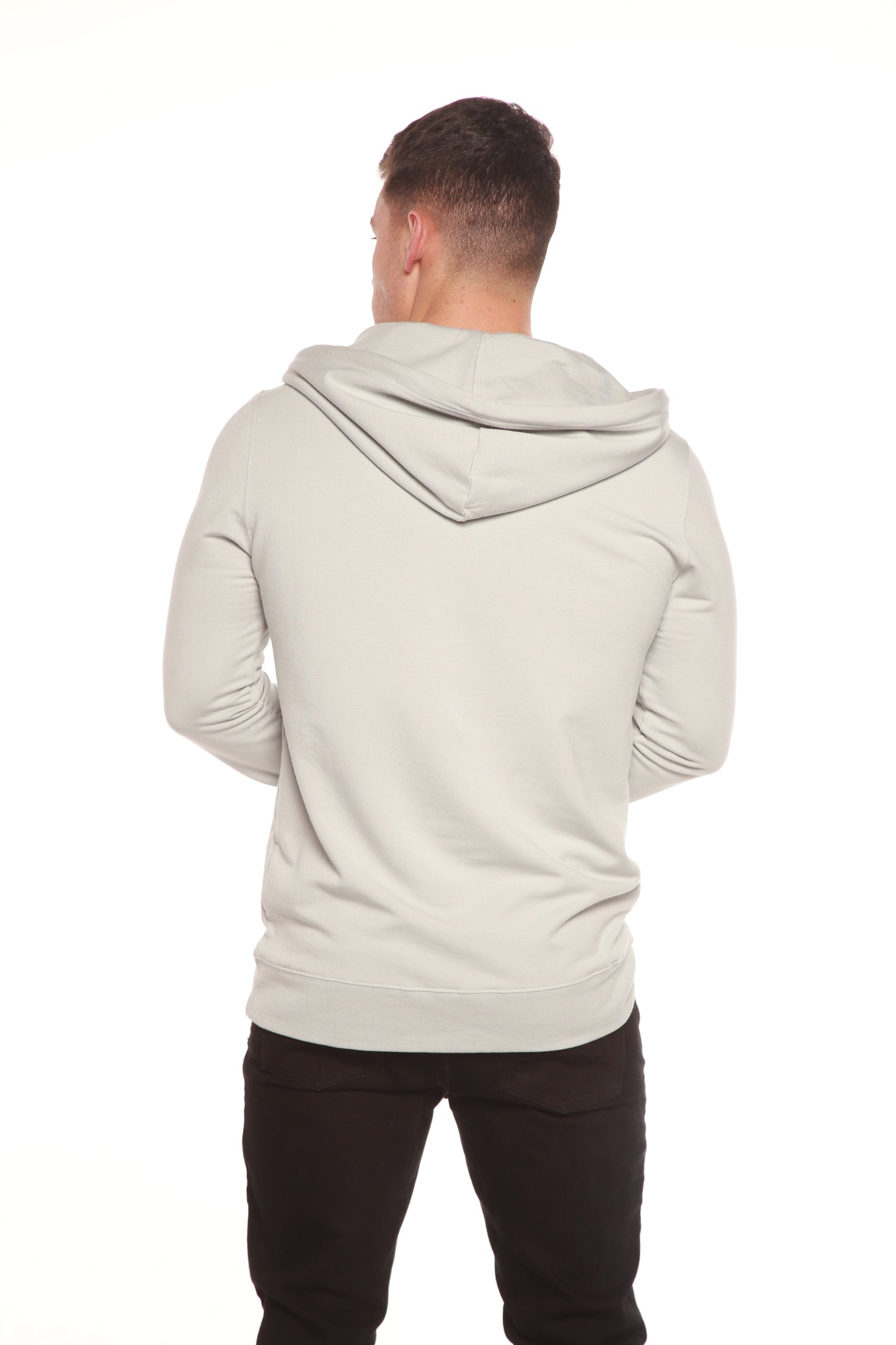 Men's Henley Style Bamboo Viscose Fleece Hoodie