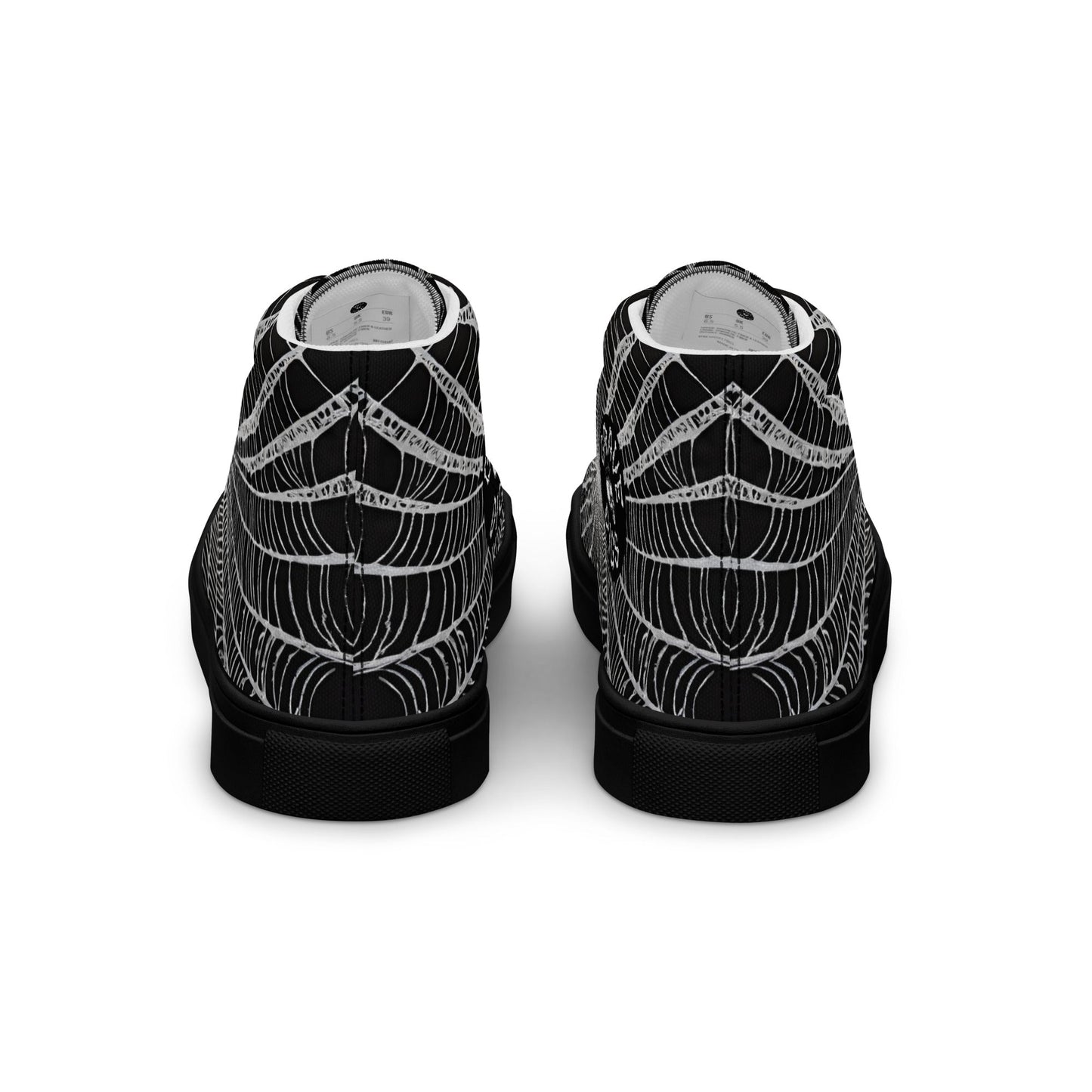 Spider Web Men’s High Top Canvas Shoes