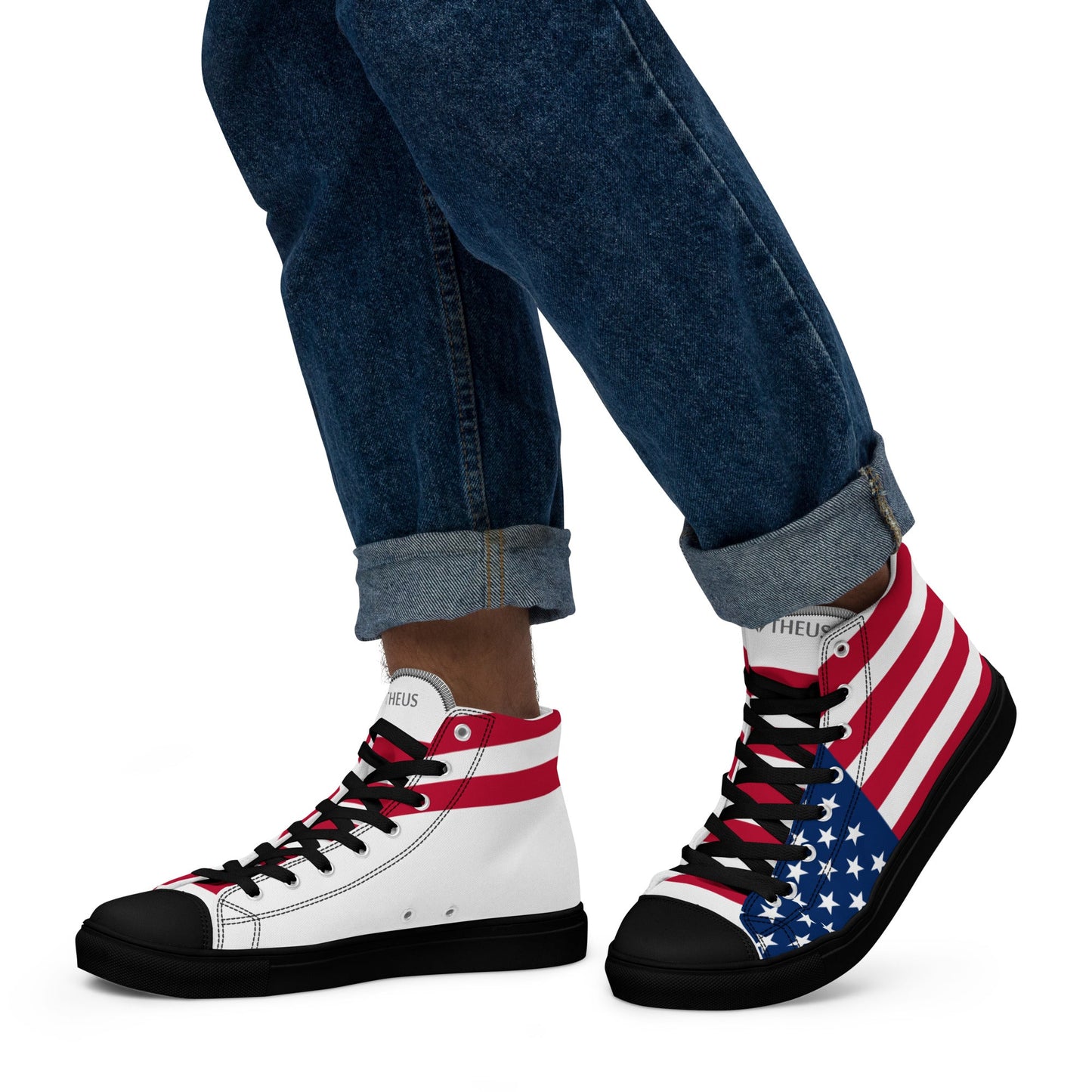 THEUS Men’s high top USA canvas shoes