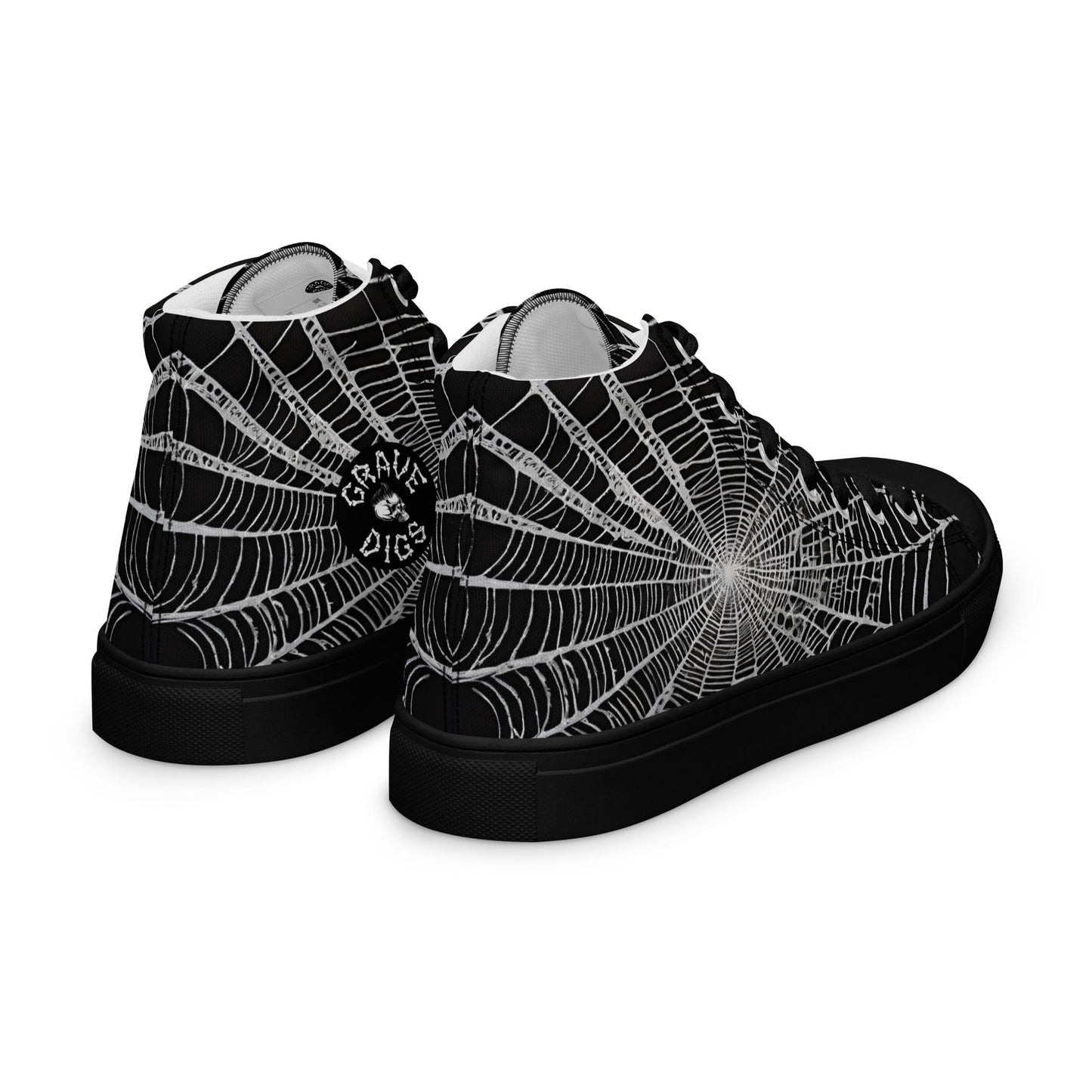 Spider Web Men’s High Top Canvas Shoes