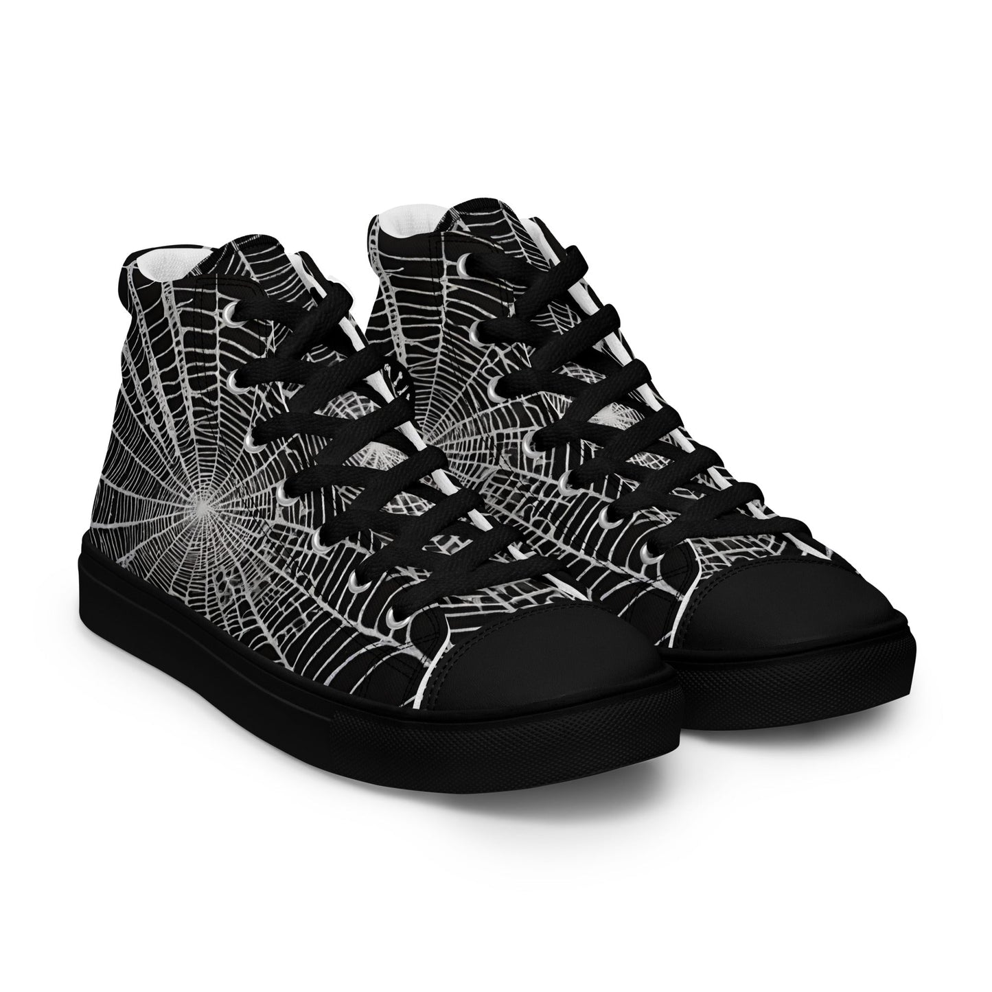 Spider Web Men’s High Top Canvas Shoes