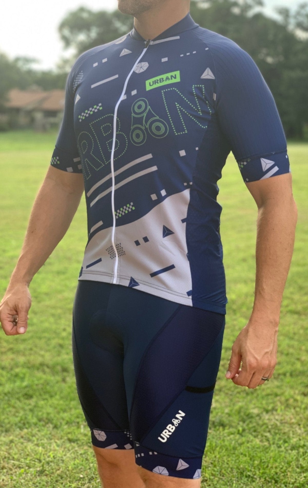 Men’s Pro Urban Team Cycling Kit – Short Sleeve Jersey & Bib Shorts