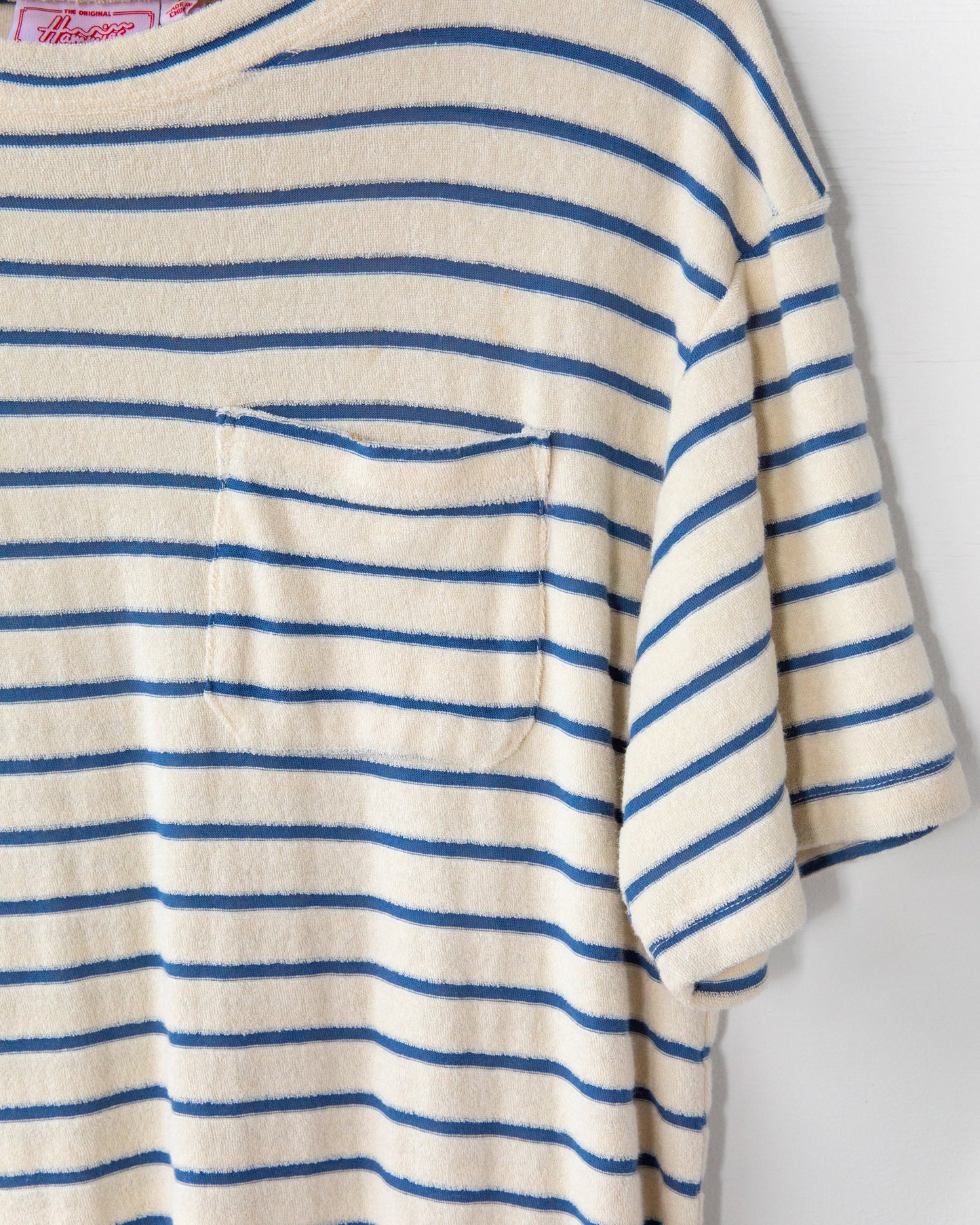 Men's Terry Tee (Cream/Navy)