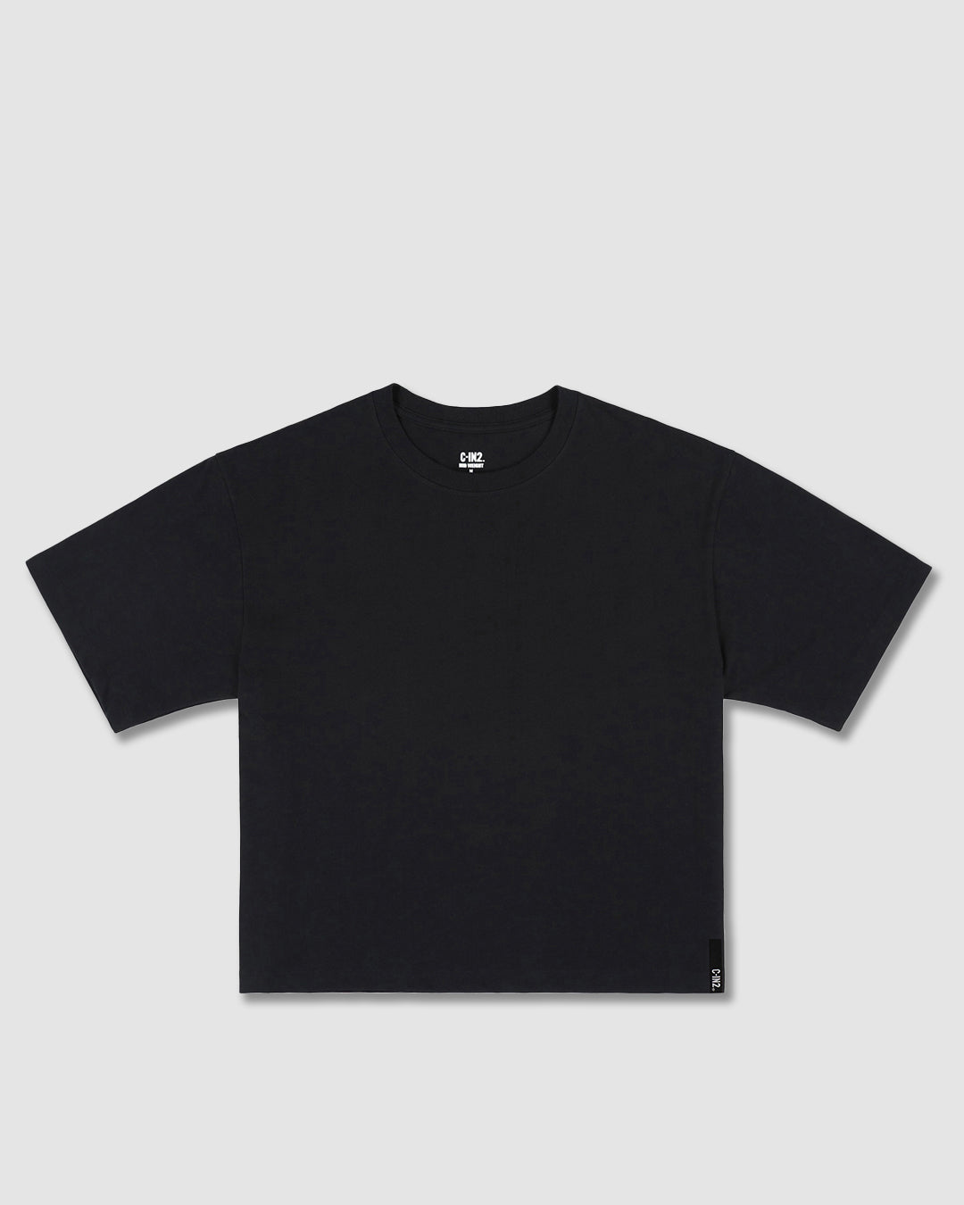 Mid Weight Cropped Boxy T-Shirt Black