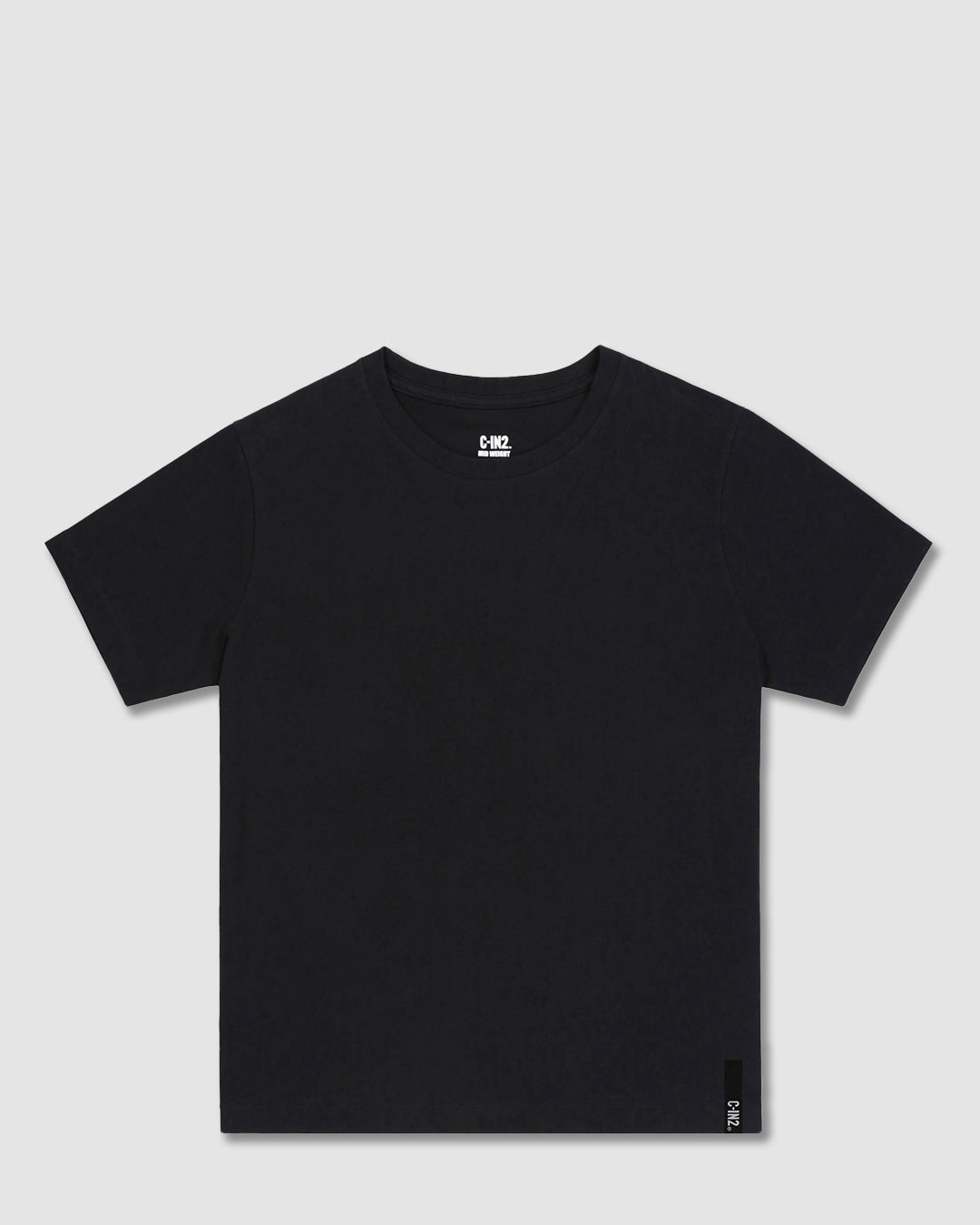 Mid Weight Cropped Fitted T-Shirt Black