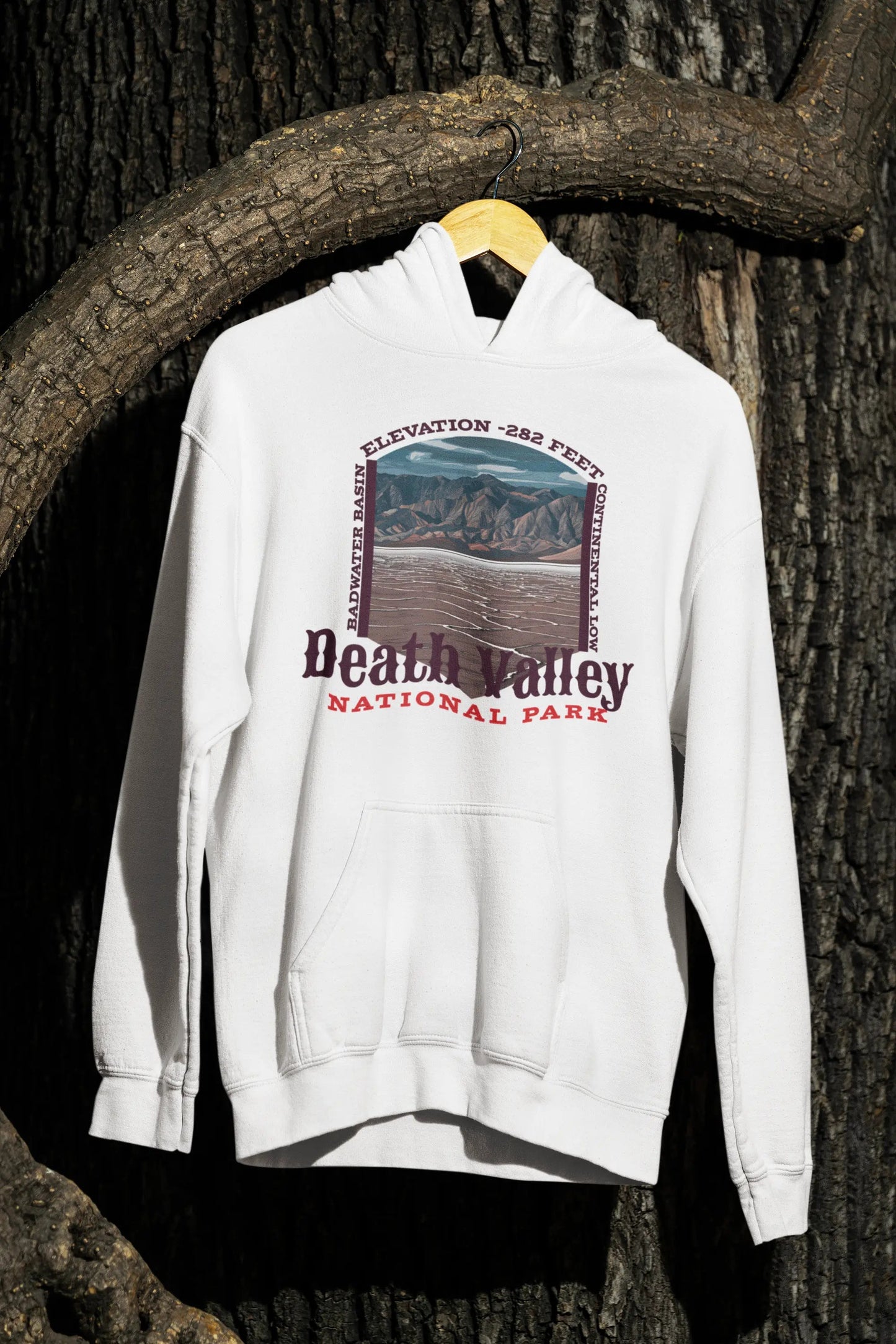 Death Valley National Park Unisex Fit Fleece Hoodie Badwater Basin