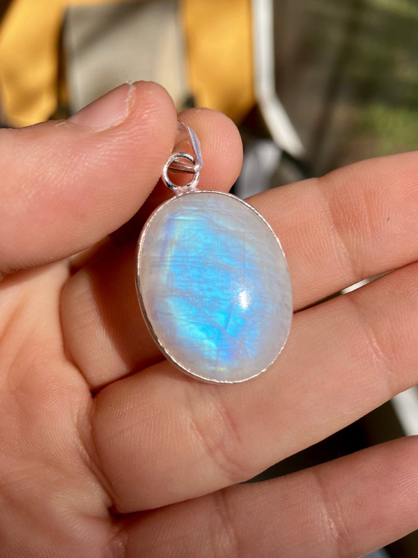 Moonstone Pendant – 1” Crystal Necklace