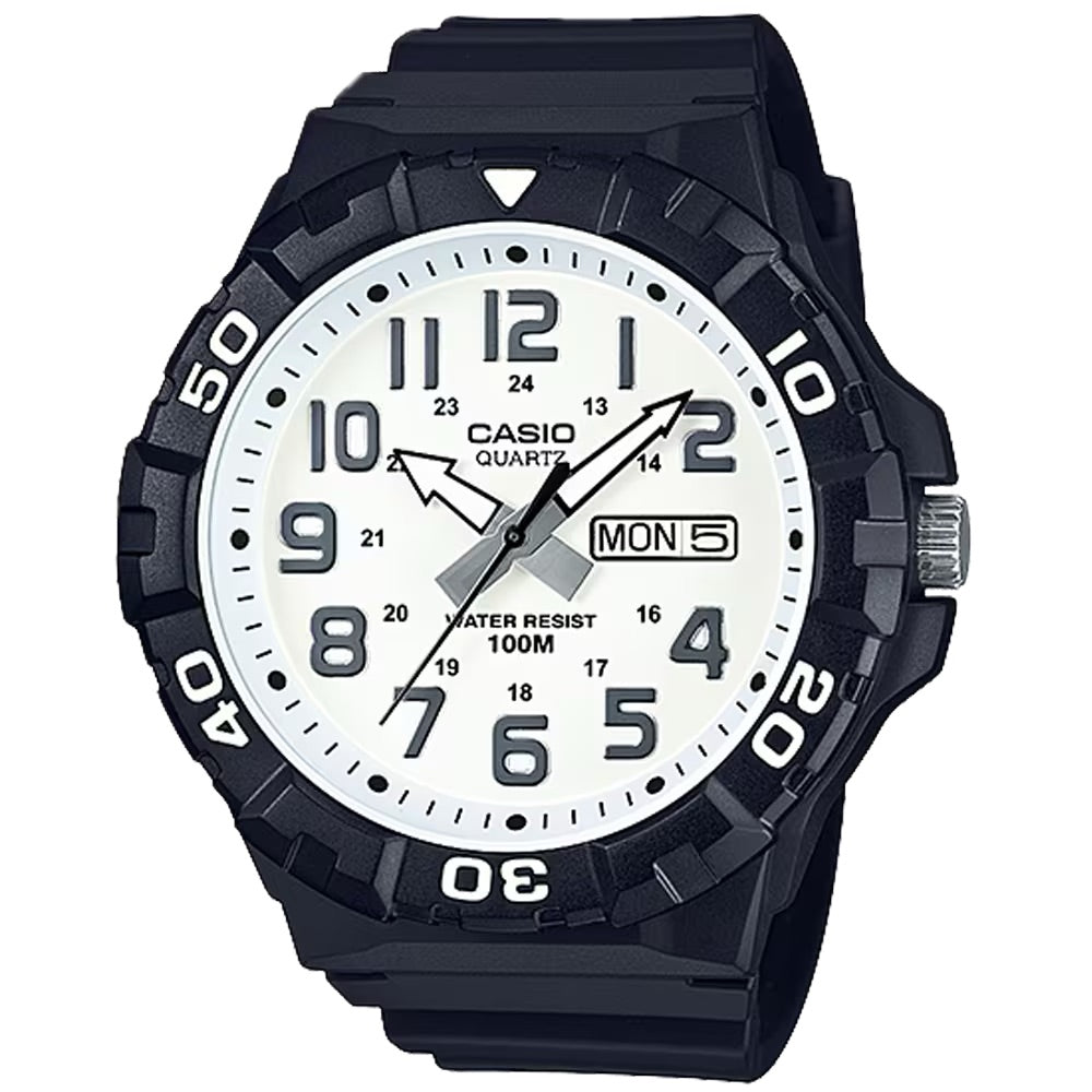 Casio Men's Oversized Sport Watch with White Dial - MRW-210H-7AV