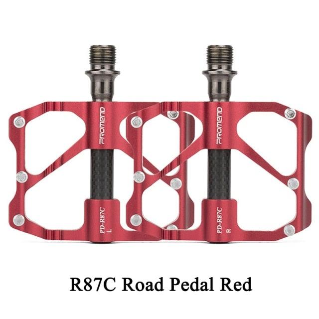 New Road Bike Pedal Non-Slip Ultra-Light Aluminum 3 Ball Bearing Cycling Pedals Mountain Bike Pedals Pedals Aluminum Bicycle Flat Platform Pedals Lightweight Non-Slip Sealed Bearing For Road Mountain