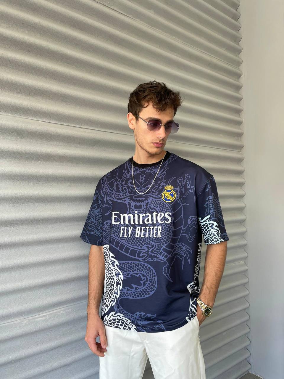 New Season Real Madrid Dragon Printed Oversized T-Shirt