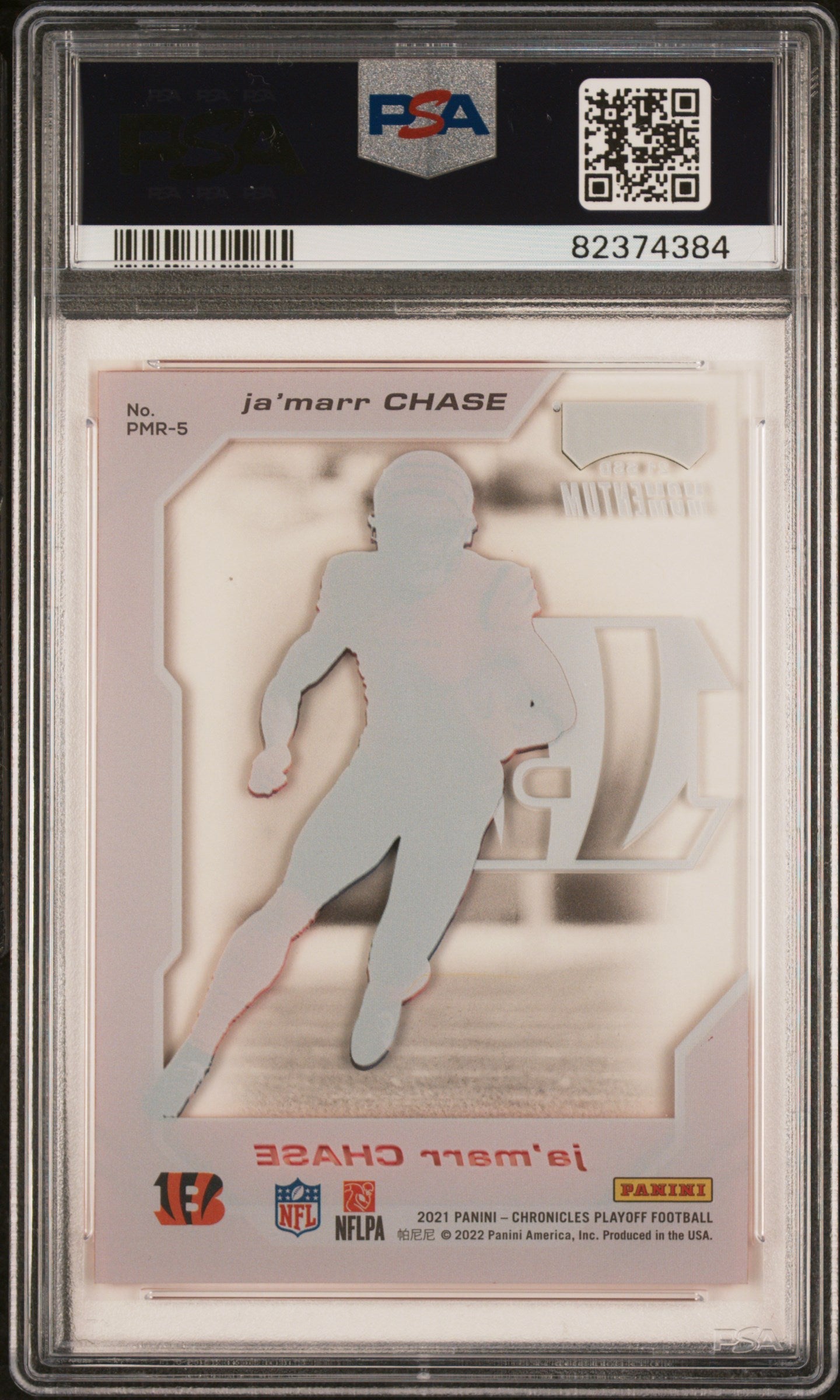 Graded 2021 Panini Chronicles Ja'Marr Chase #PMR5 Playoff Momentum Rookie RC Football Card PSA 10 Gem Mint